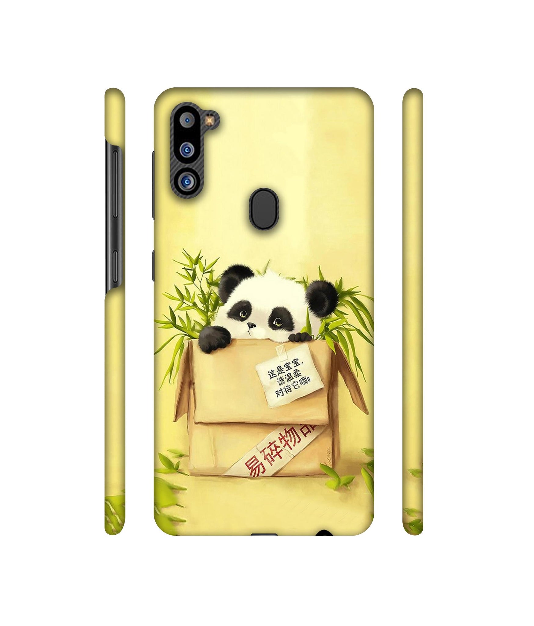 Panda In Box Designer Hard Back Cover for Samsung Galaxy M21 2021 Edition