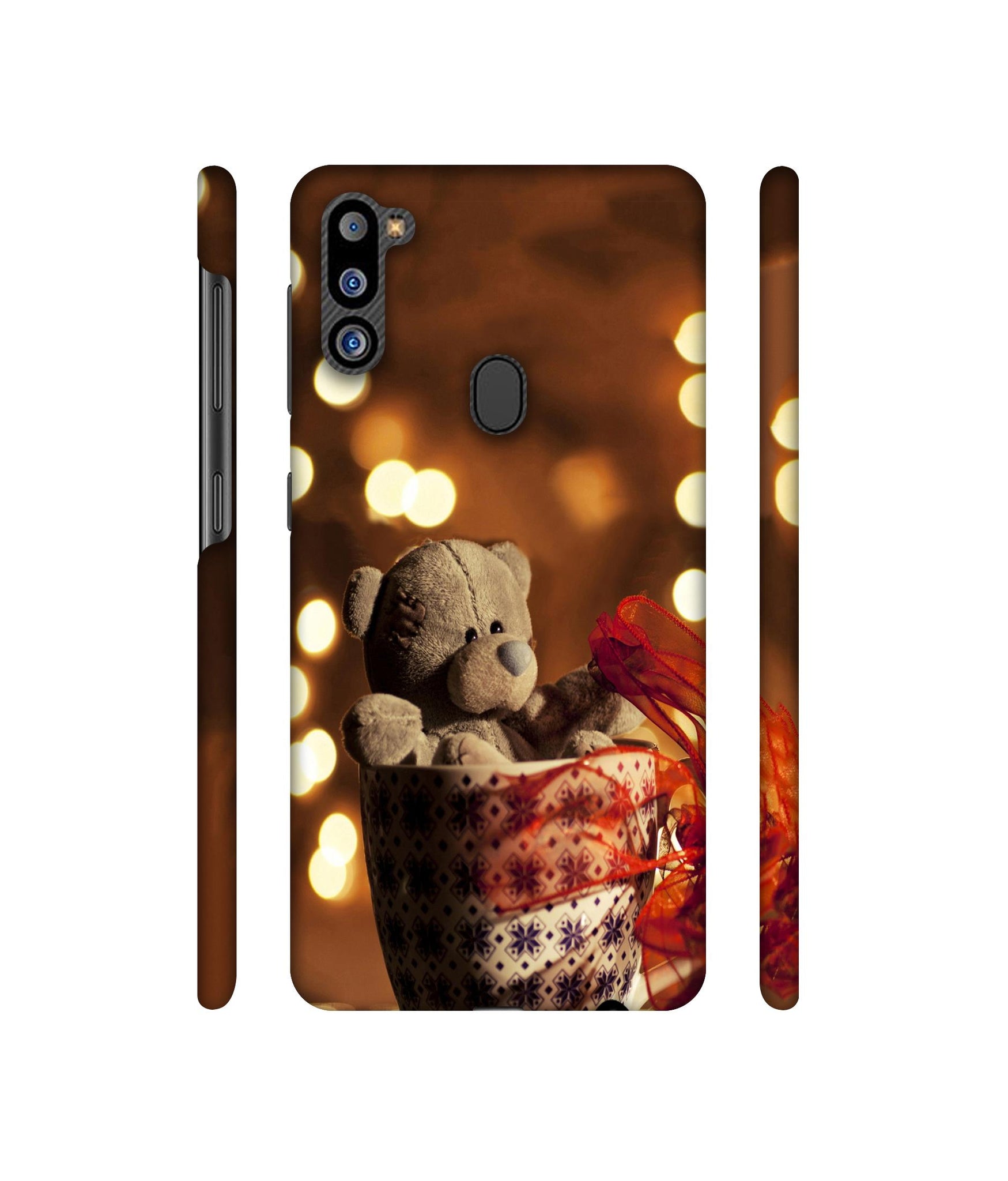 Teddy In Cup Designer Hard Back Cover for Samsung Galaxy M21 2021 Edition