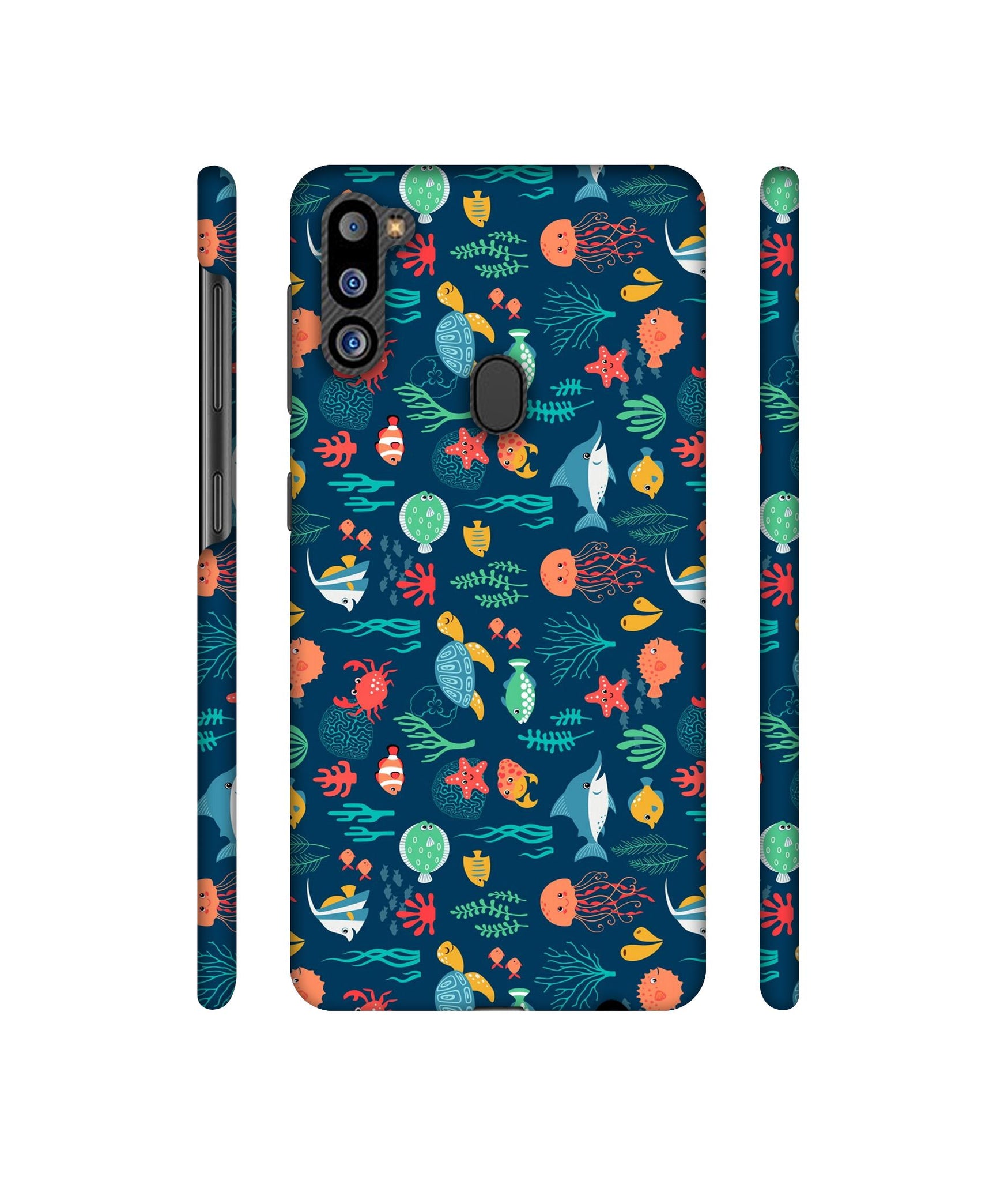 Aquarium Texture Designer Hard Back Cover for Samsung Galaxy M21 2021 Edition