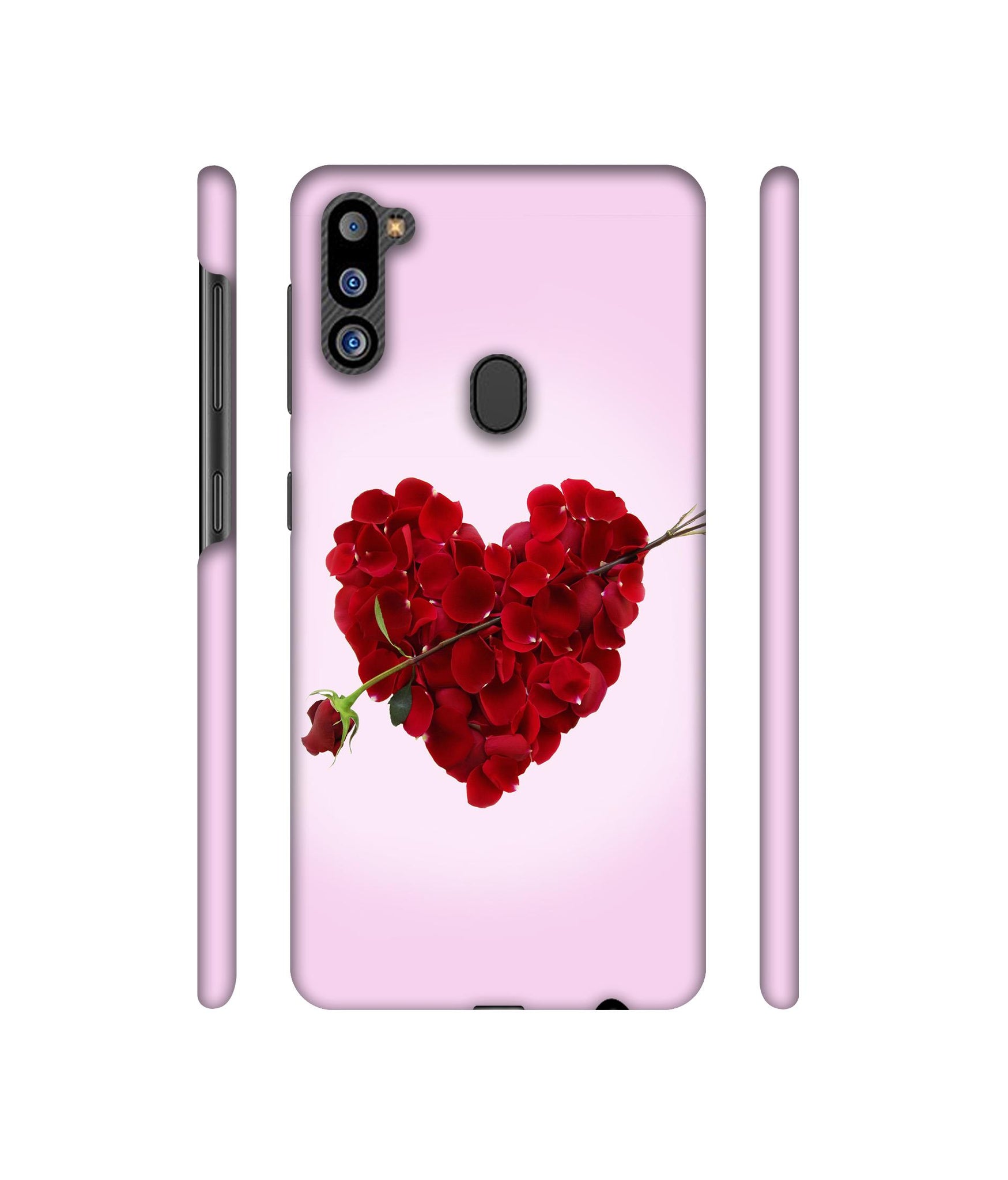 Heart Flower Designer Hard Back Cover for Samsung Galaxy M21 2021 Edition