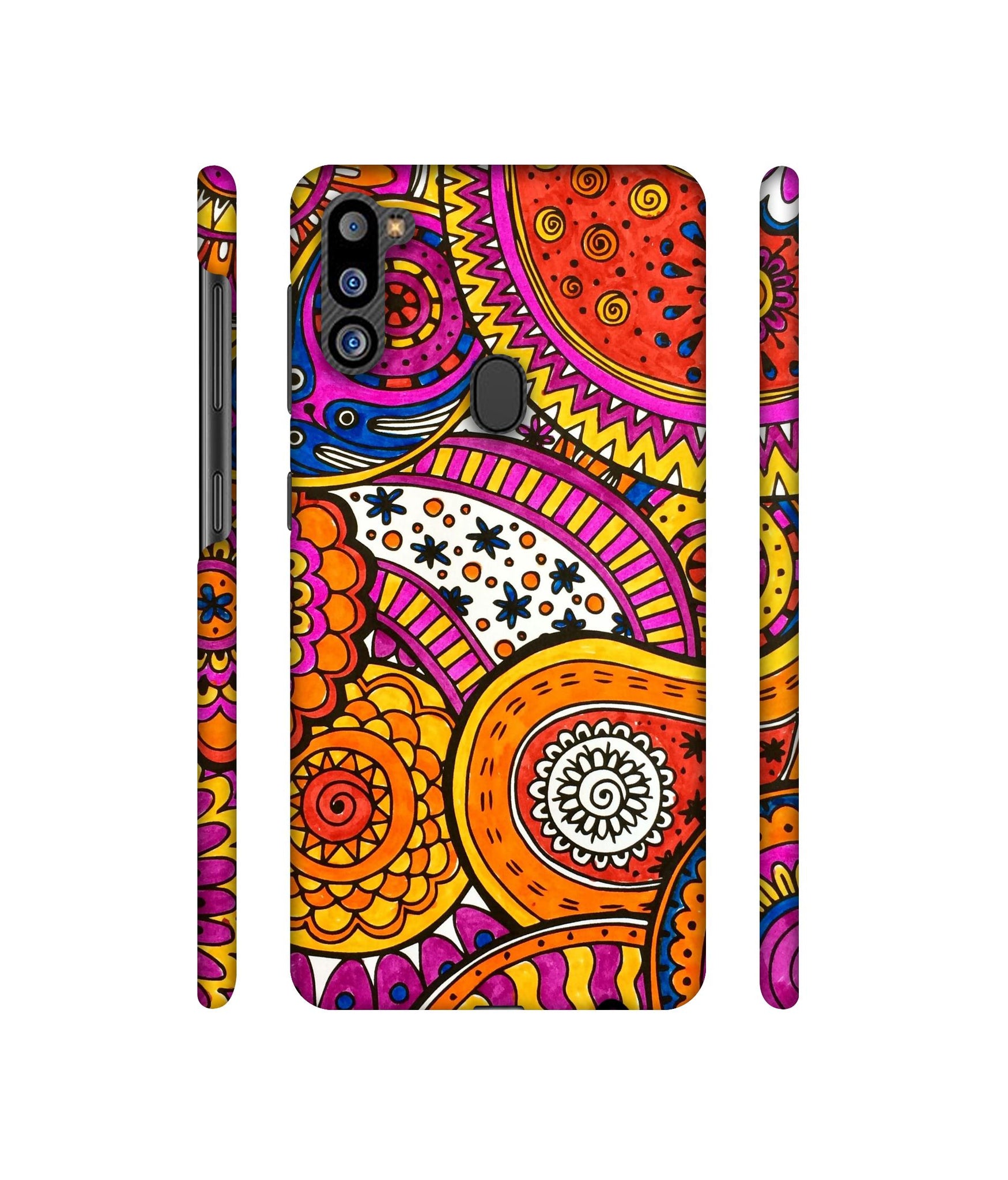 Rangoli Paisley Art Designer Hard Back Cover for Samsung Galaxy M21 2021 Edition