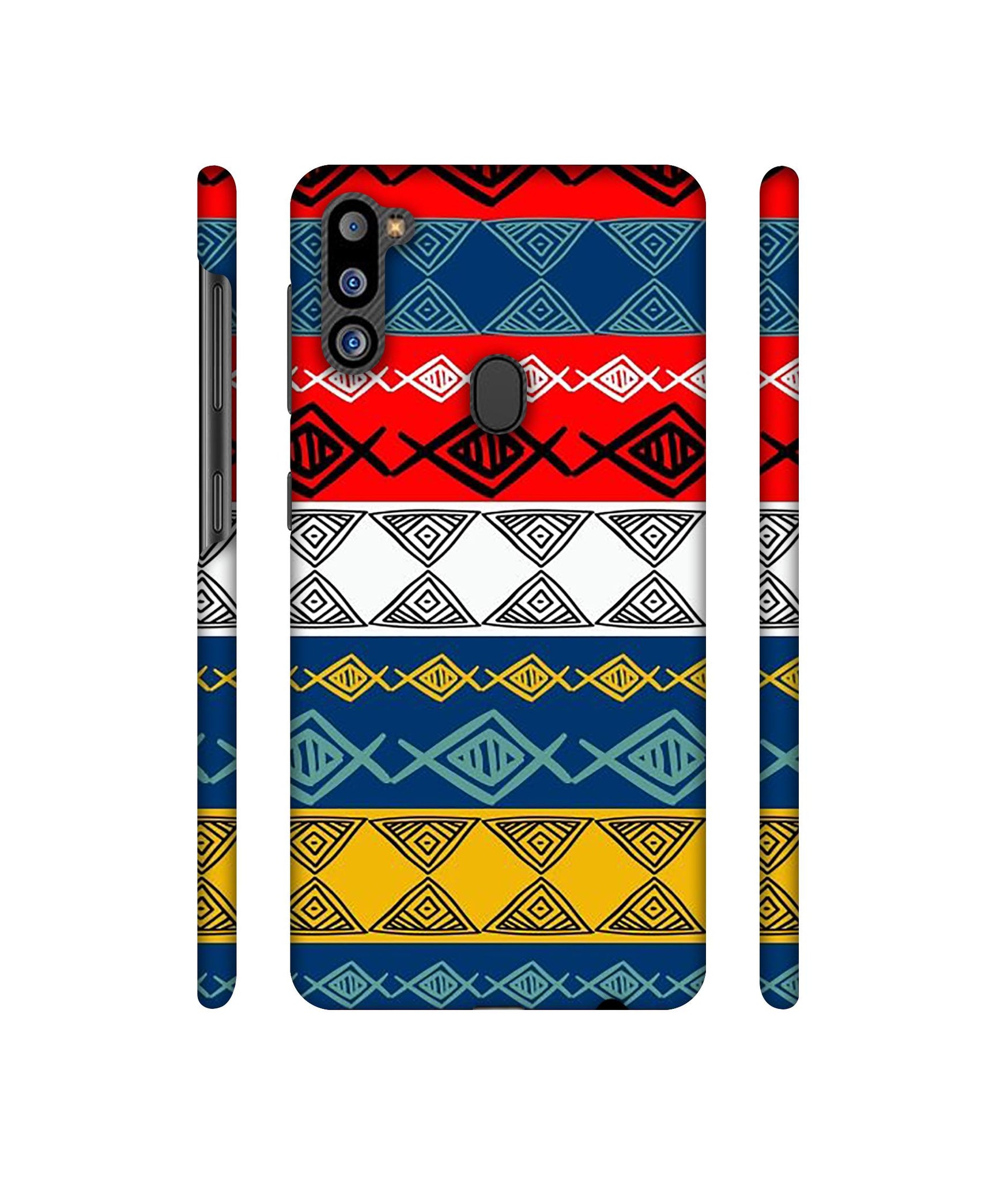 Colorful Hand Made Rangoli Art Designer Hard Back Cover for Samsung Galaxy M21 2021 Edition