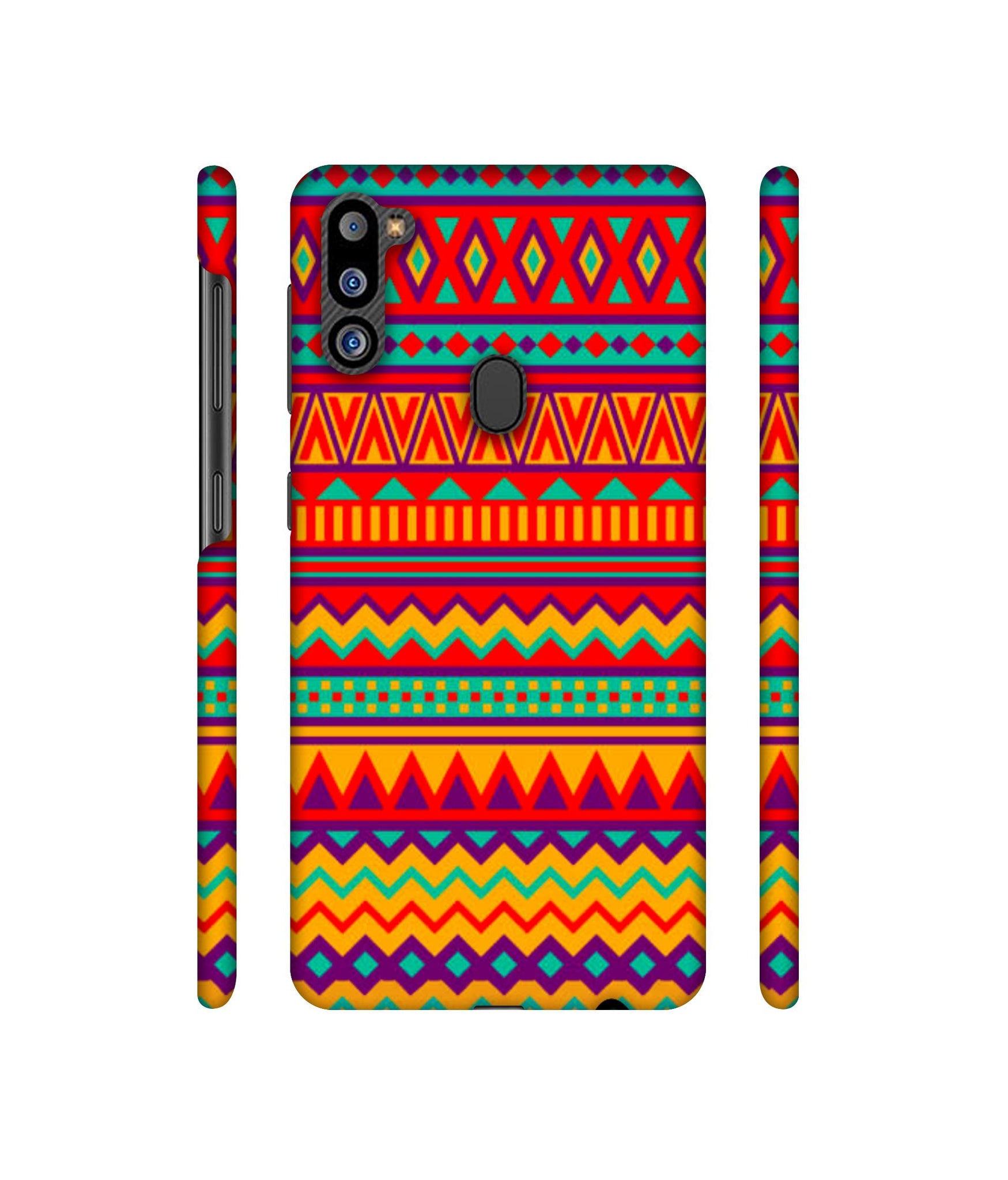 Multicolor Rangoli Art Designer Hard Back Cover for Samsung Galaxy M21 2021 Edition