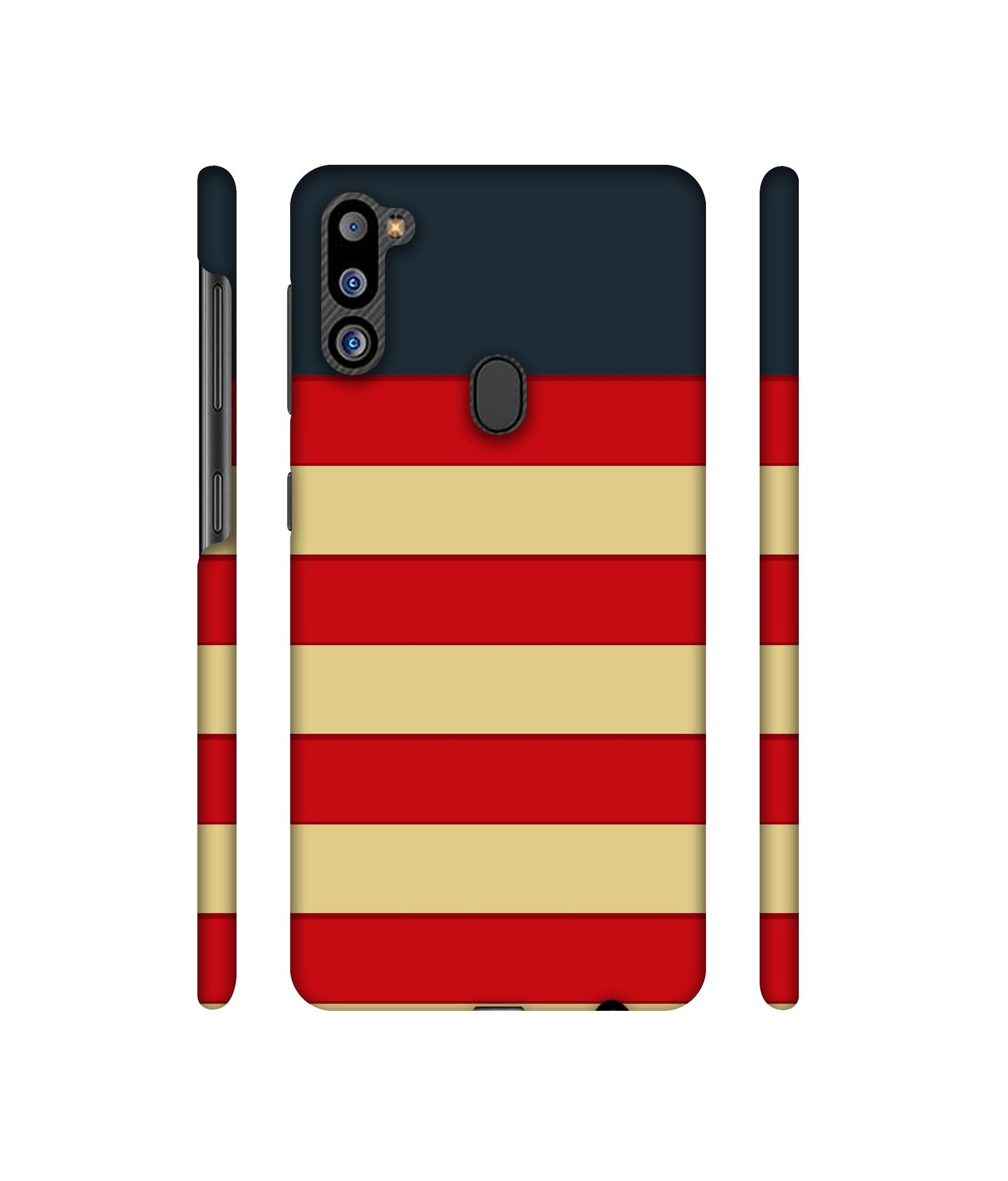 Multicolor Lines Designer Hard Back Cover for Samsung Galaxy M21 2021 Edition