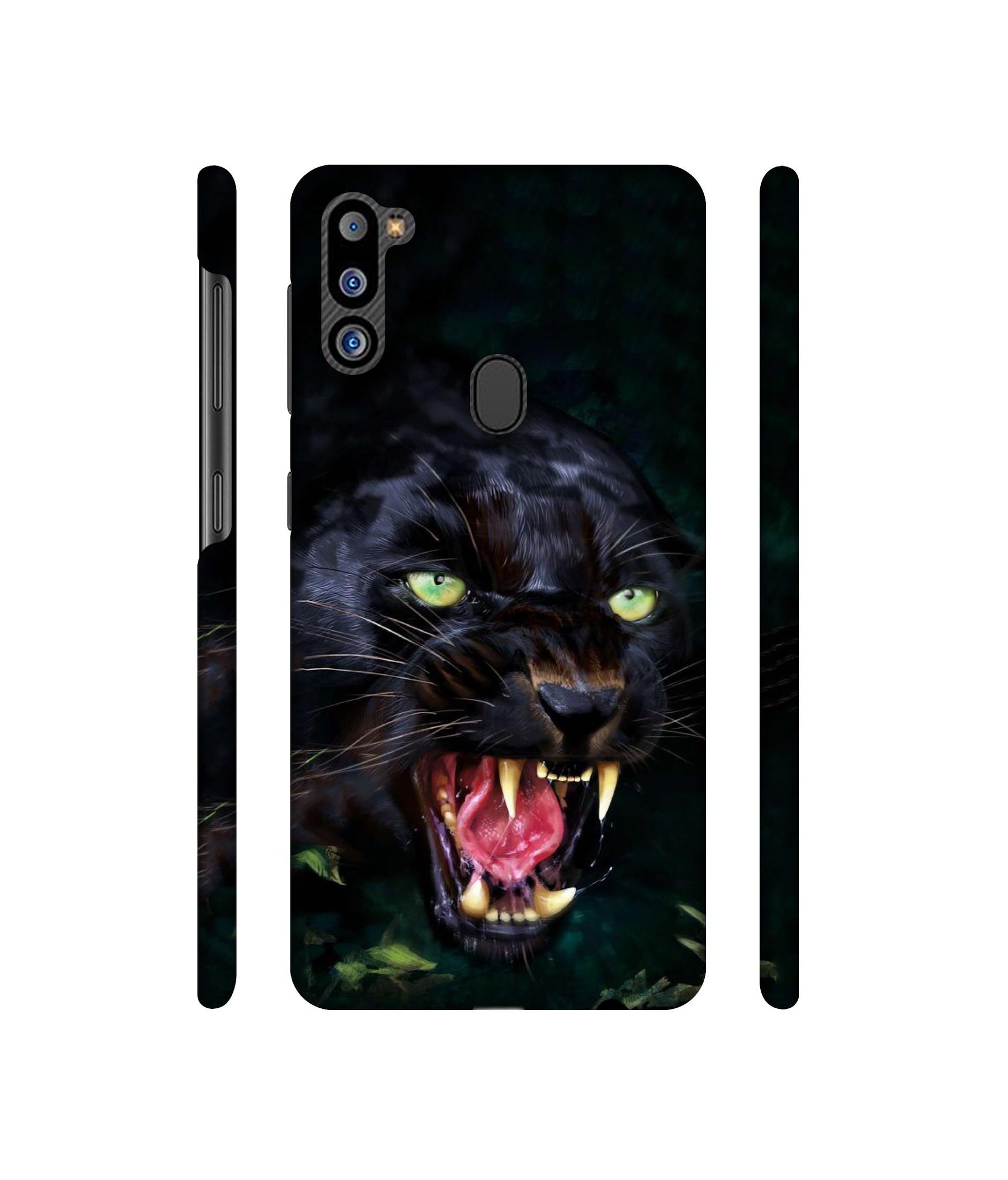 Angry Black Tiger Face Designer Hard Back Cover for Samsung Galaxy M21 2021 Edition