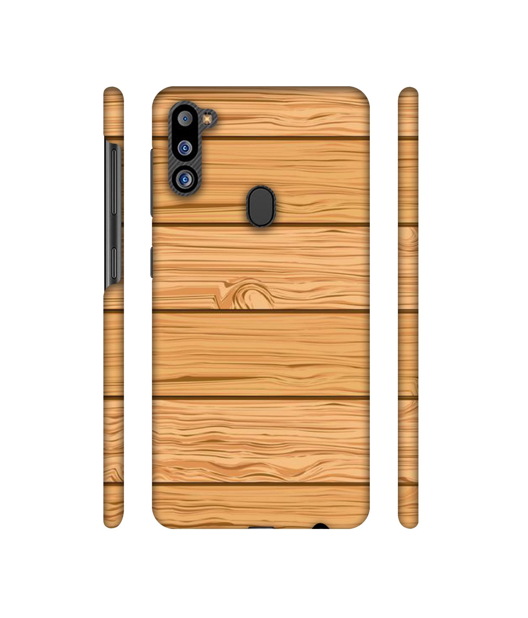 Wooden Texture Pattern Designer Hard Back Cover for Samsung Galaxy M21 2021 Edition