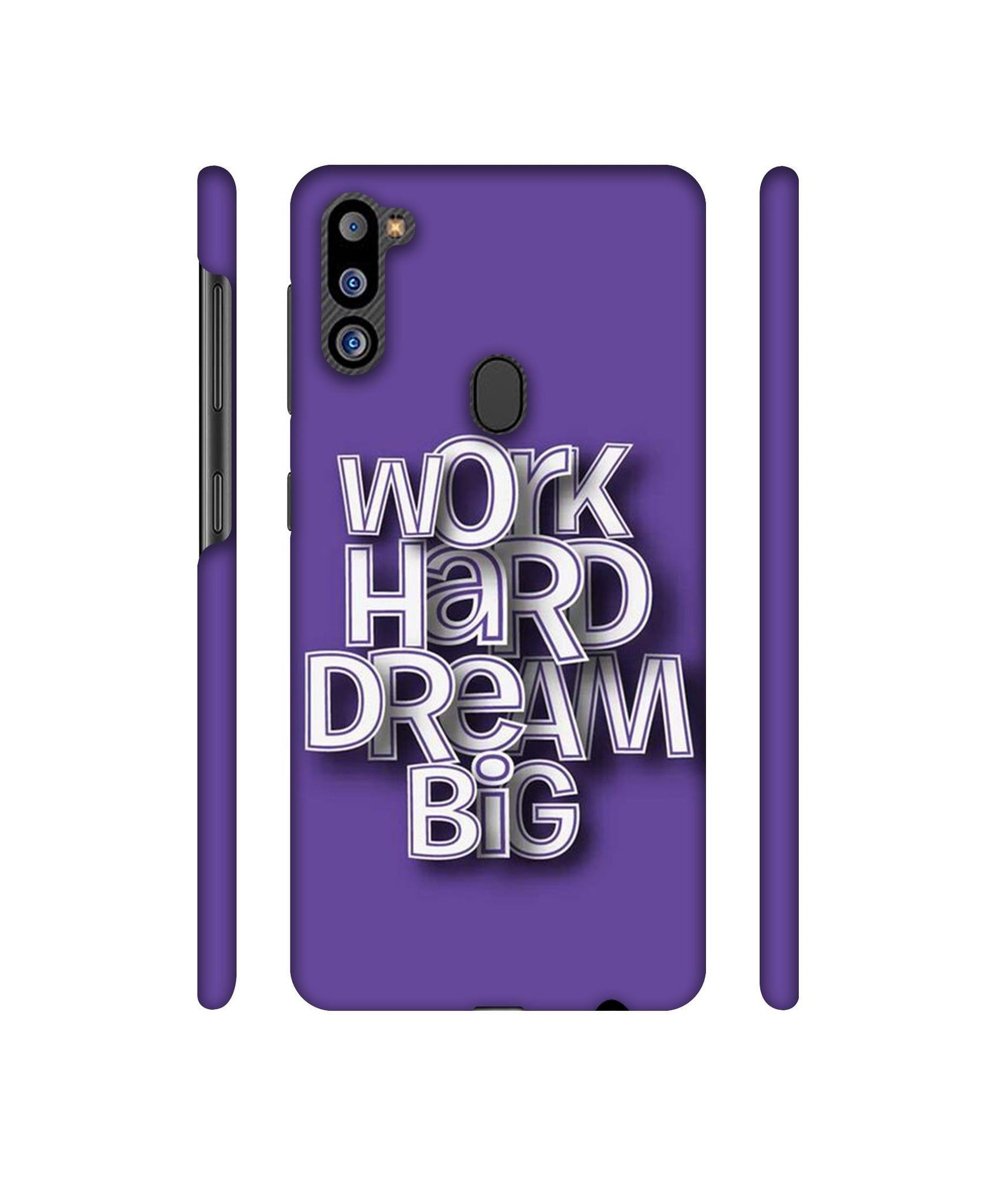 Work Hard Dream Big Designer Hard Back Cover for Samsung Galaxy M21 2021 Edition