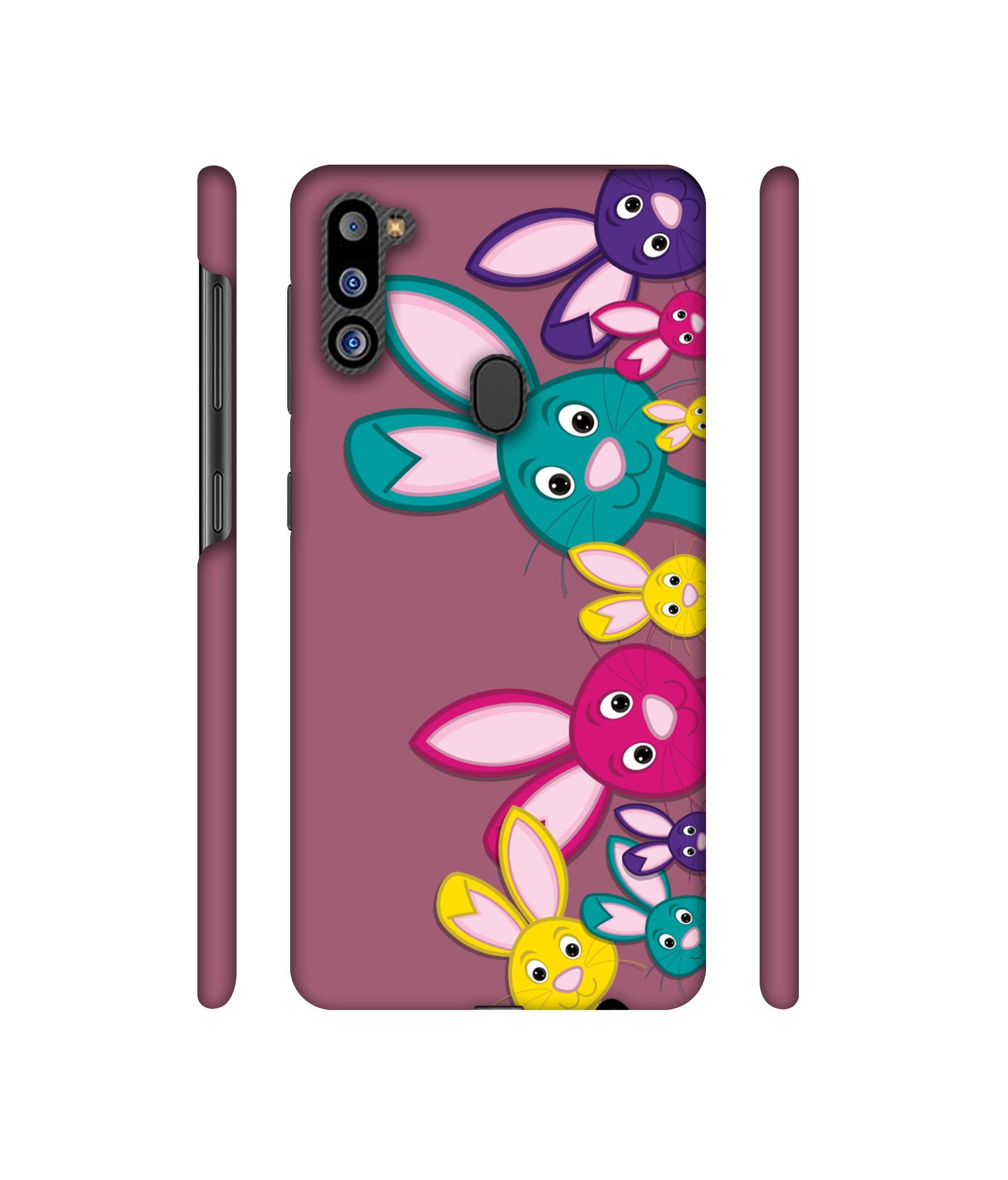 Rabbit Family1 Designer Hard Back Cover for Samsung Galaxy M21 2021 Edition