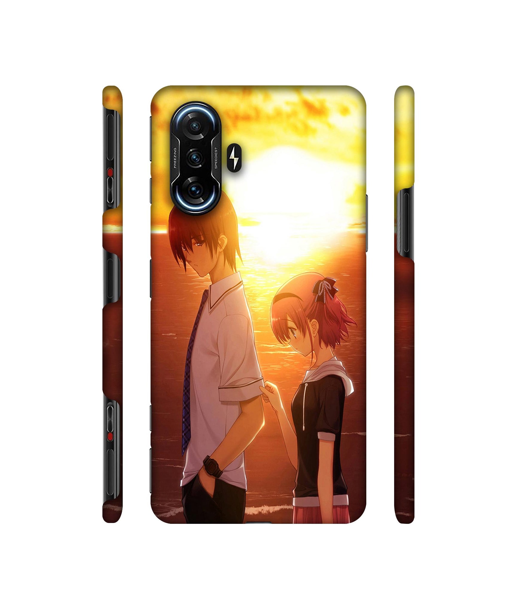 Girl Boy Sunset Sea Designer Hard Back Cover for Mi Poco F3 GT