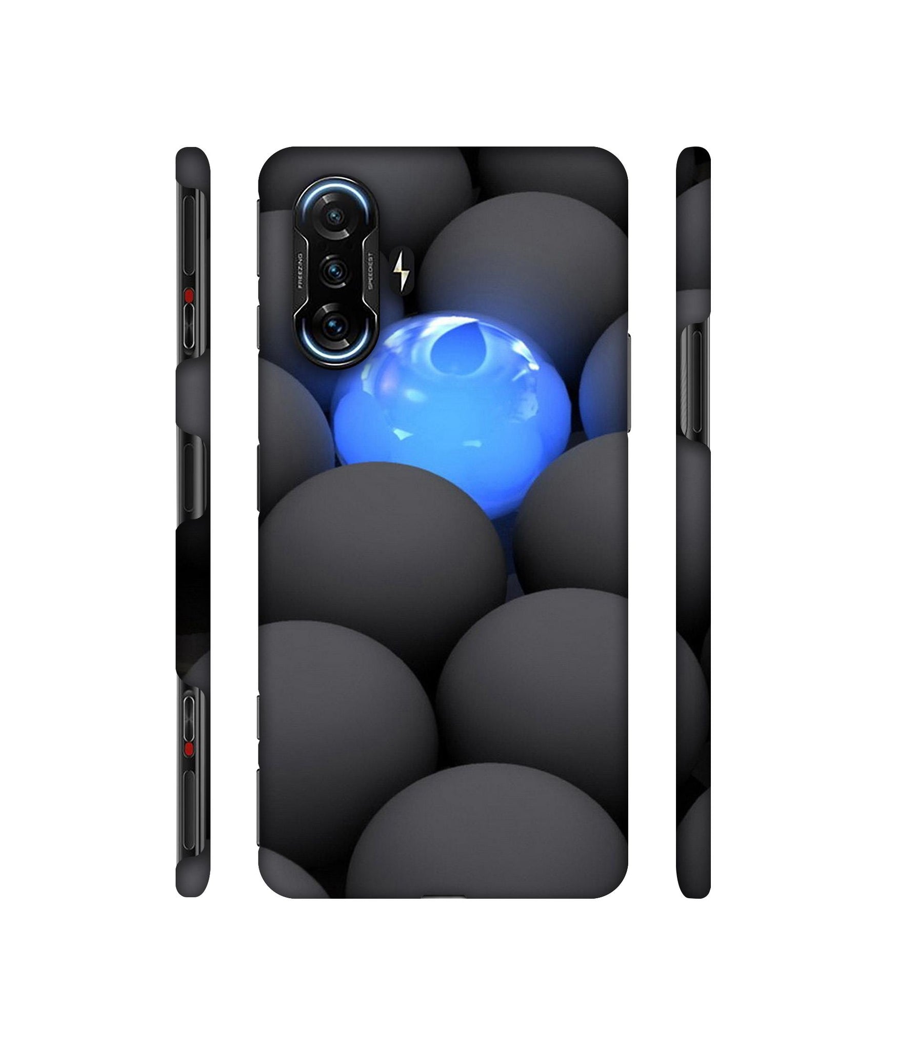 Balls Dark Neon Sight Surface Designer Hard Back Cover for Mi Poco F3 GT