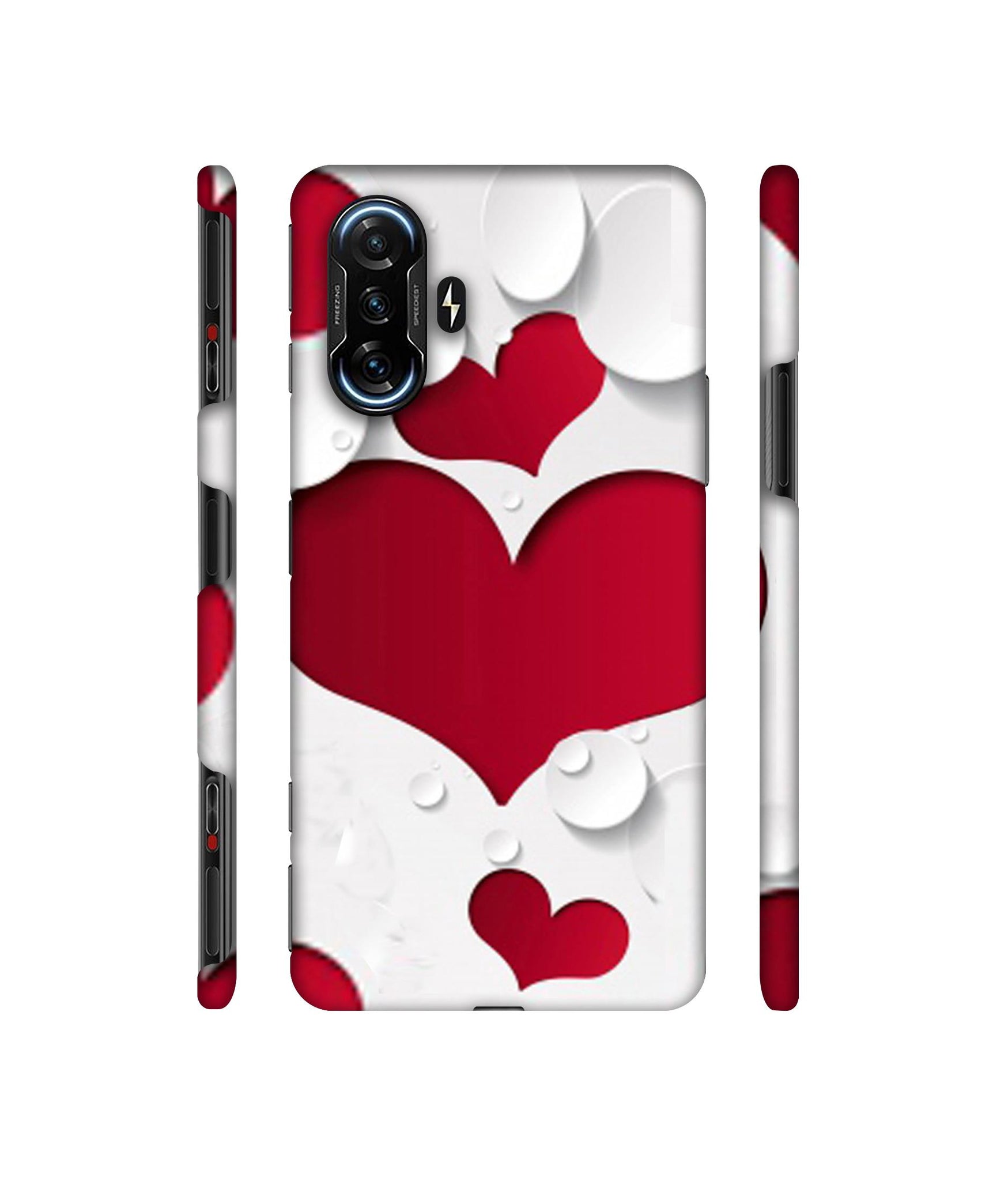 Multiple Hearts Designer Hard Back Cover for Mi Poco F3 GT
