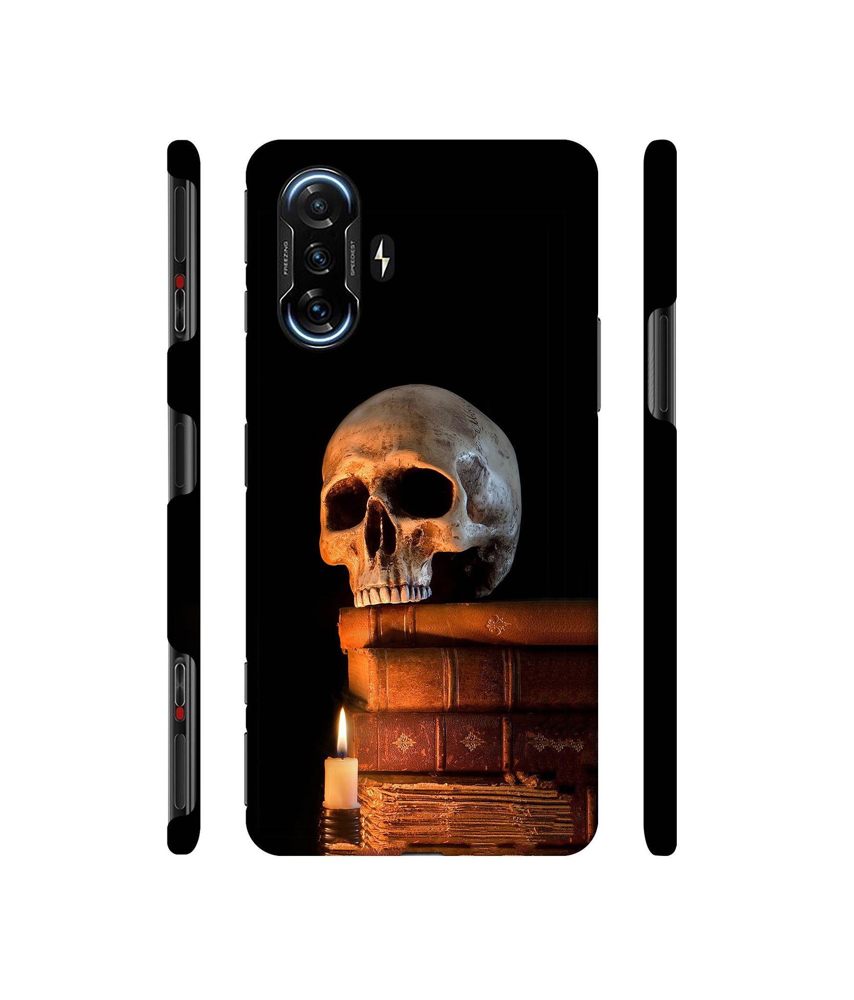 Skull Magic Candles Books Designer Hard Back Cover for Mi Poco F3 GT