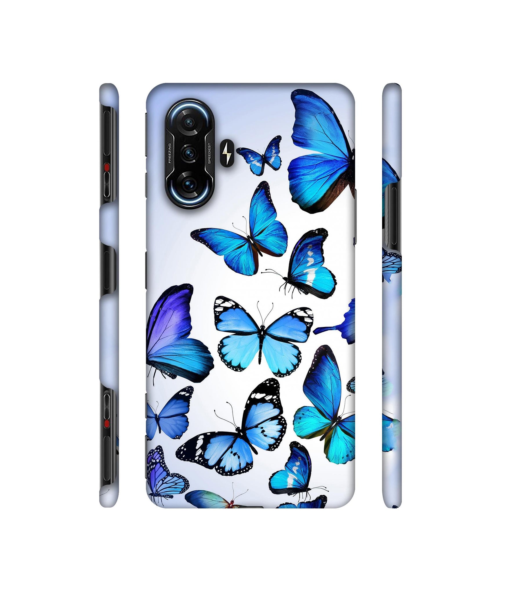 Colorful Flying Butterfly Designer Hard Back Cover for Mi Poco F3 GT