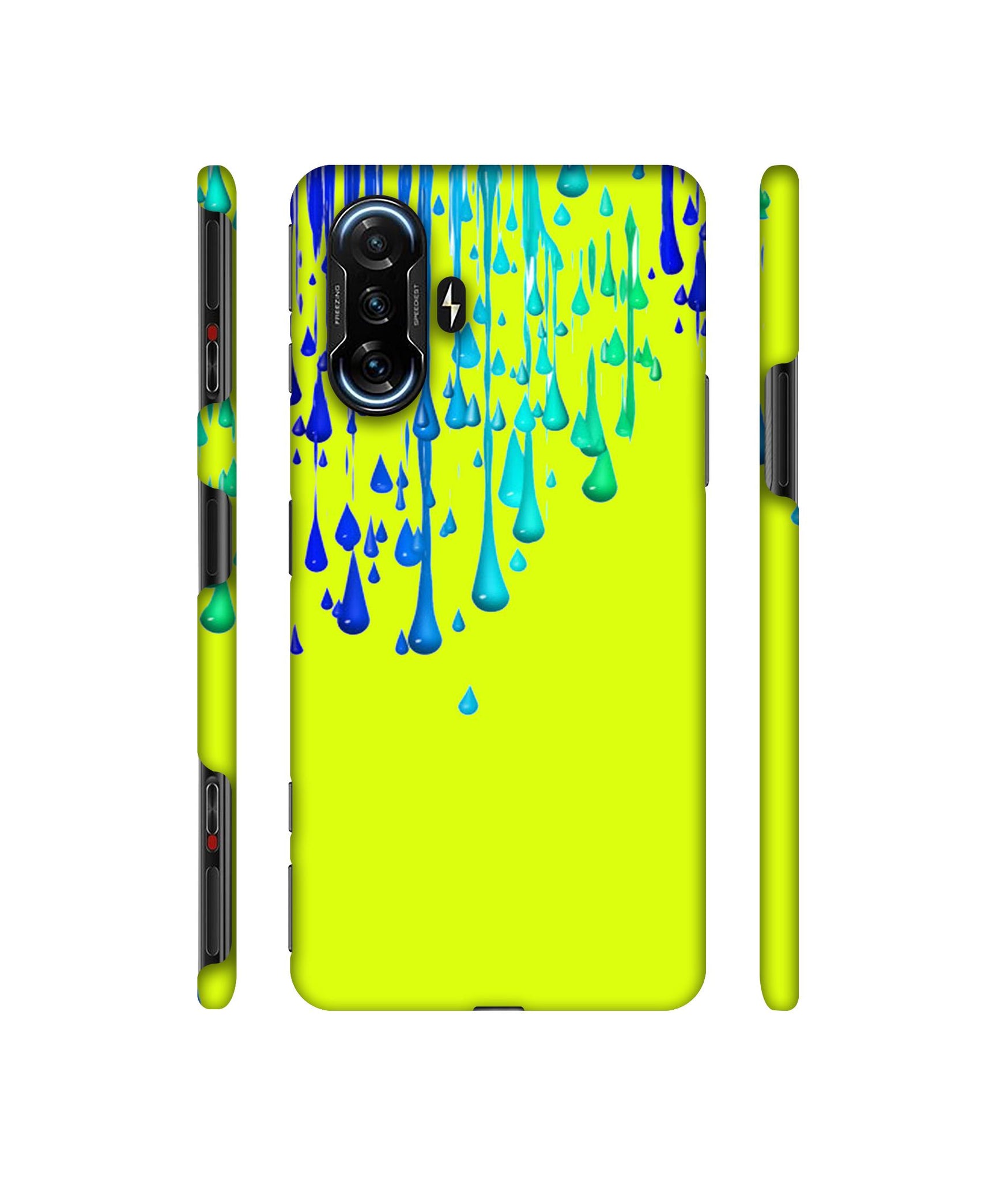 Neon Paint Designer Hard Back Cover for Mi Poco F3 GT