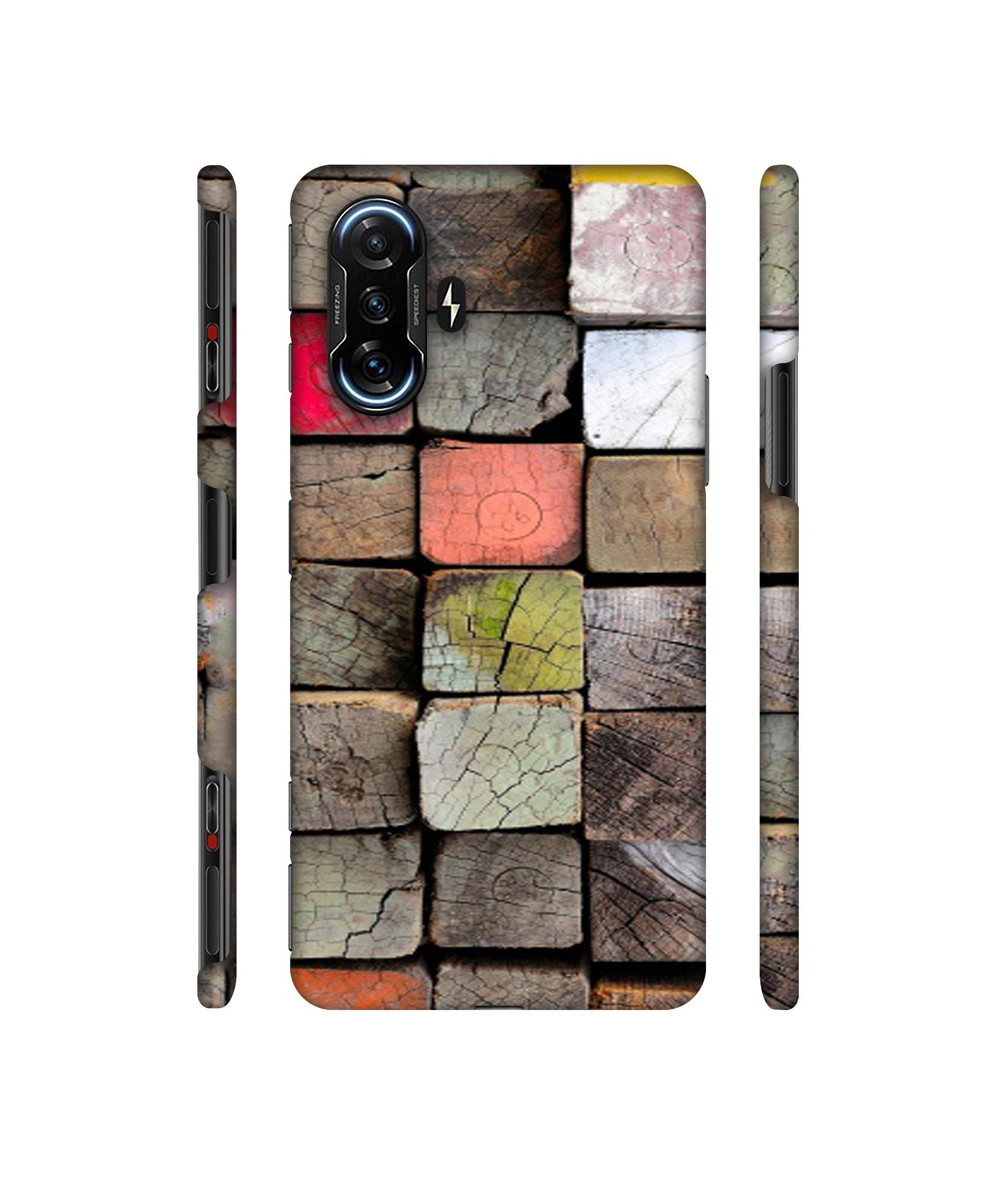 Wood Lumber Paint Designer Hard Back Cover for Mi Poco F3 GT