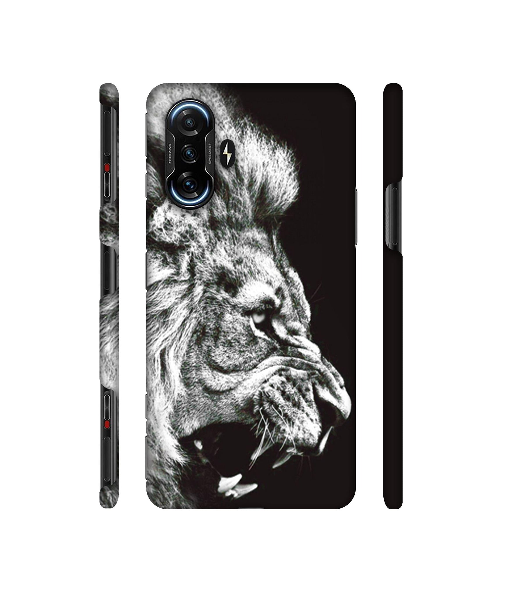 Angry Lion Designer Hard Back Cover for Mi Poco F3 GT