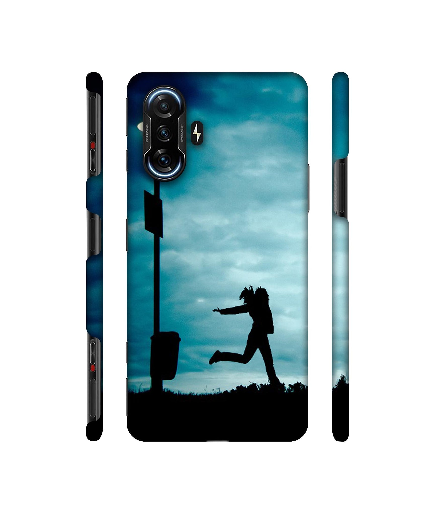 Girl Running At Night Designer Hard Back Cover for Mi Poco F3 GT