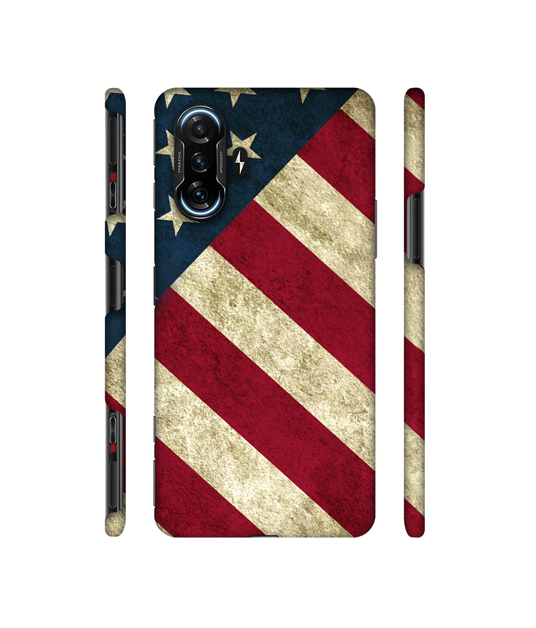 USA Flag Designer Hard Back Cover for Mi Poco F3 GT