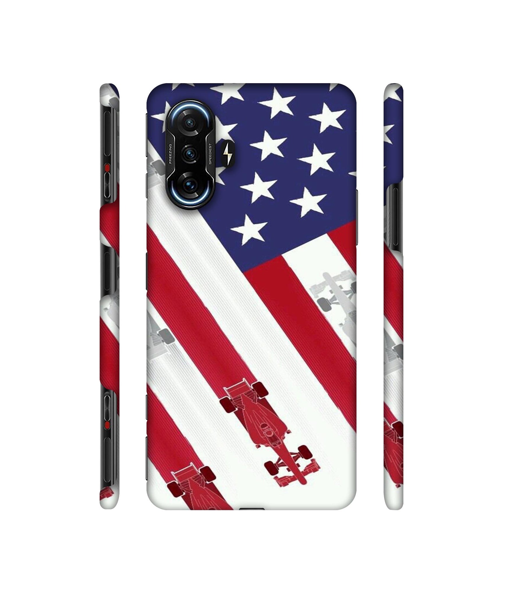 Ferrari On the Zoom Print Designer Hard Back Cover for Mi Poco F3 GT