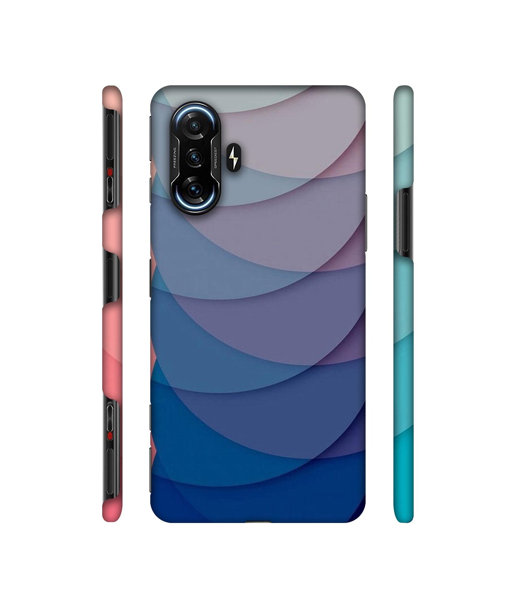 Waves Pattern Print Designer Hard Back Cover for Mi Poco F3 GT