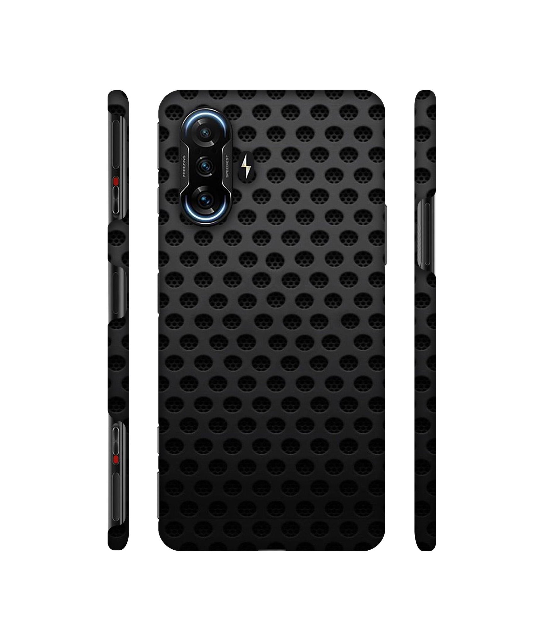 Black Circle Designer Hard Back Cover for Mi Poco F3 GT