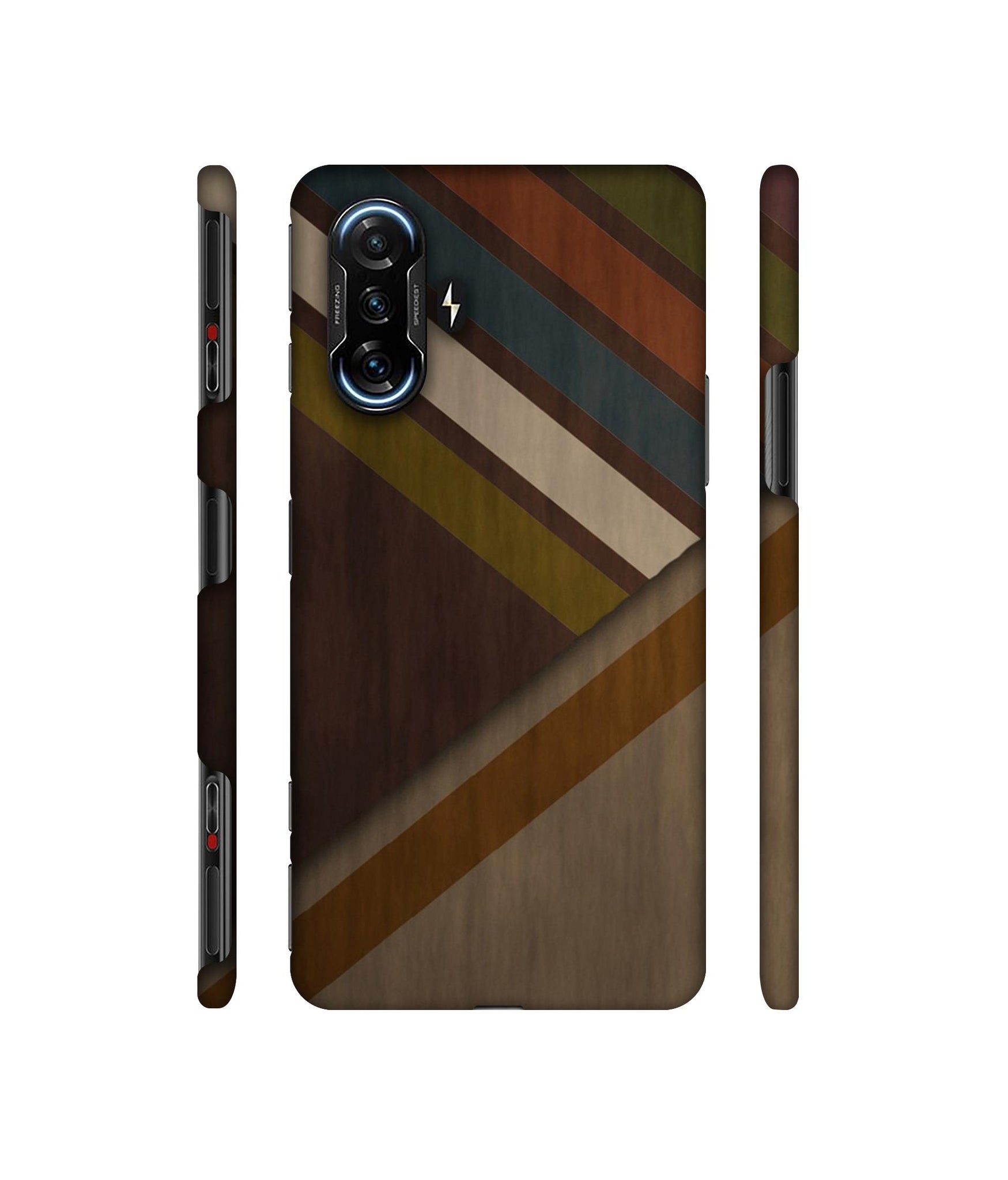 Colorful Wooden Pattern Designer Hard Back Cover for Mi Poco F3 GT