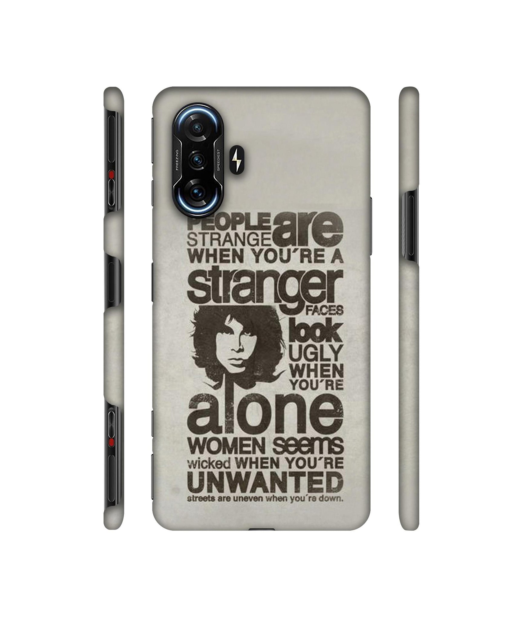 Quotes Pattern Designer Hard Back Cover for Mi Poco F3 GT