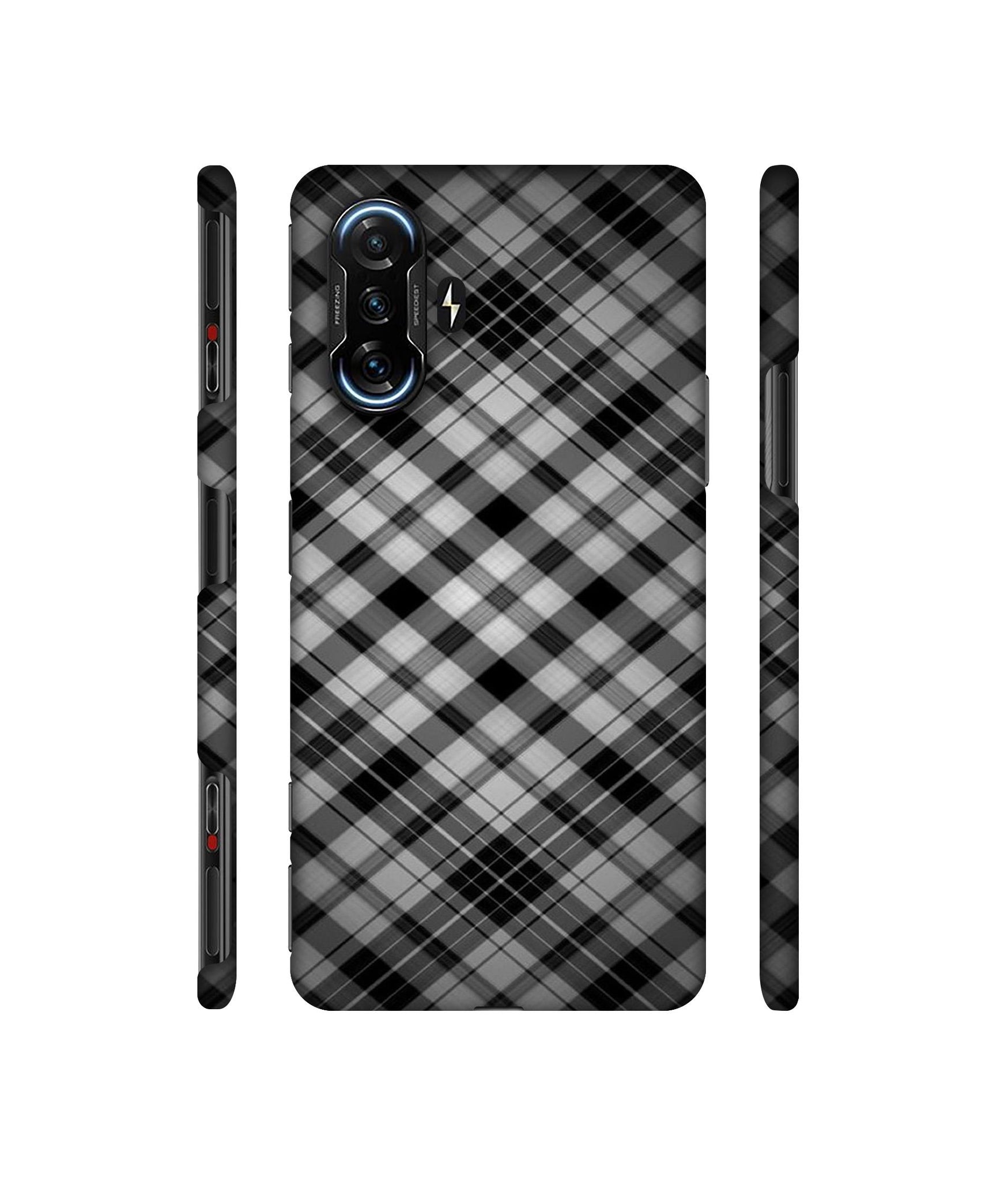Black Stripes Pattern Designer Hard Back Cover for Mi Poco F3 GT
