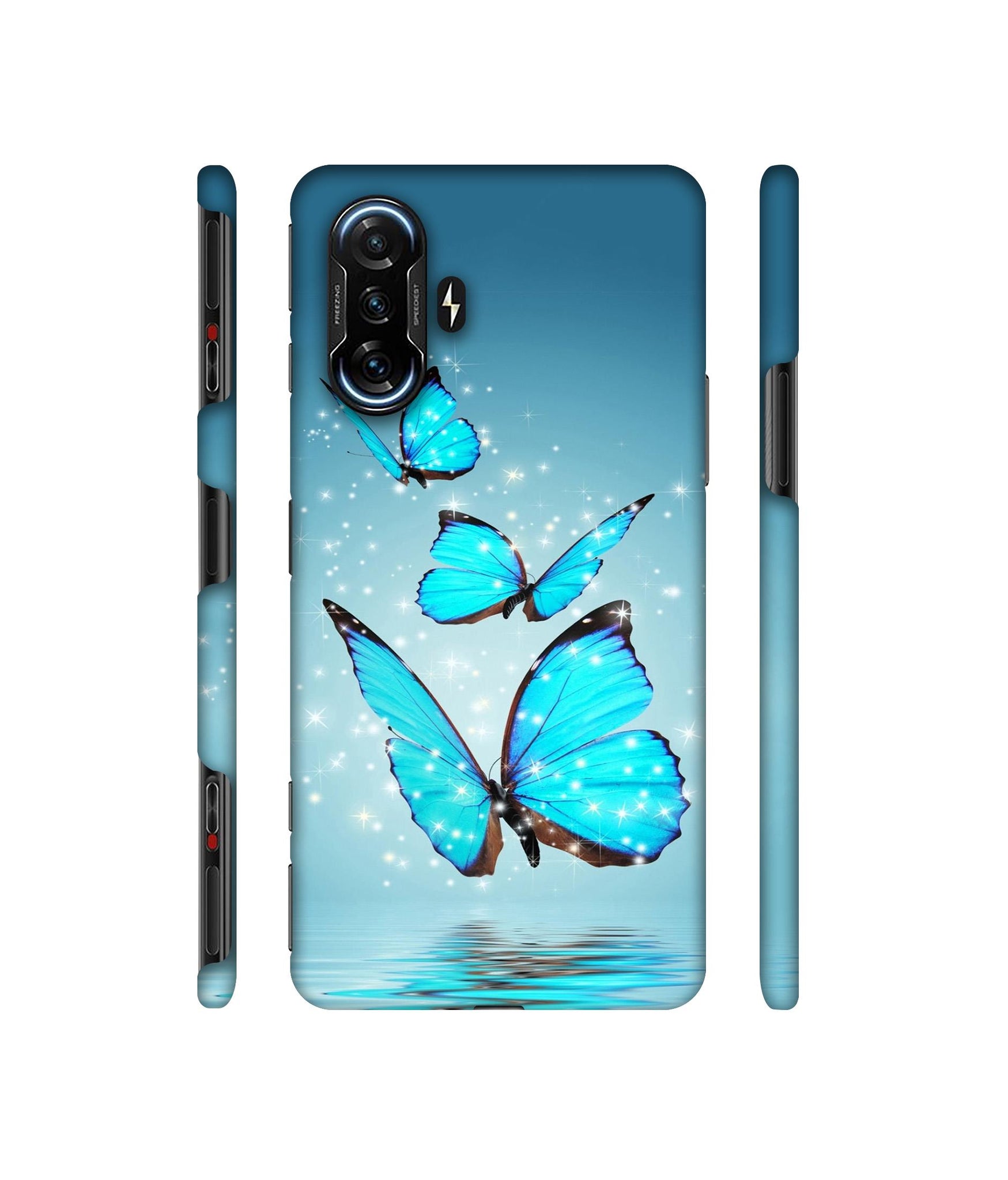 Flying Butterflies Designer Hard Back Cover for Mi Poco F3 GT