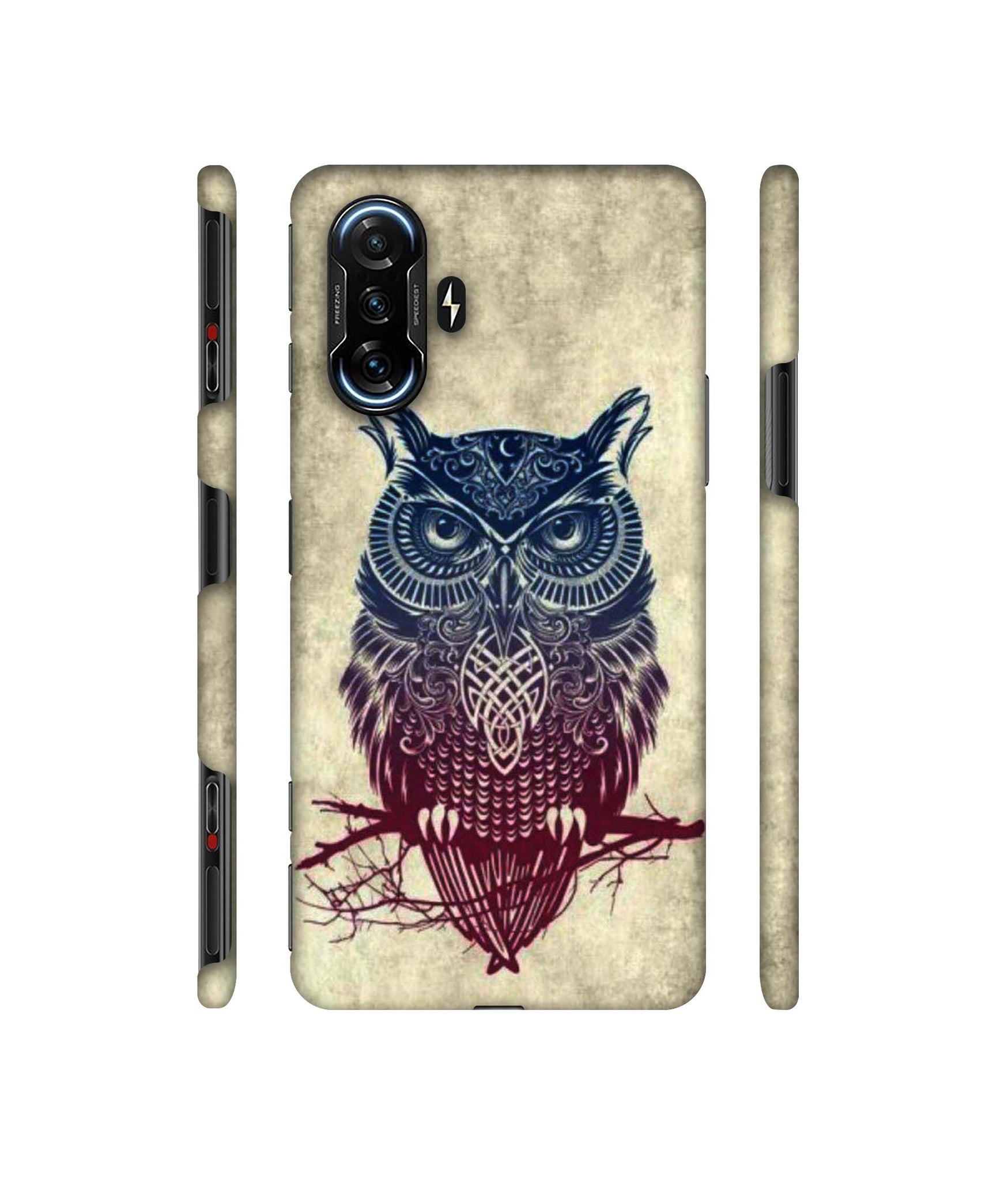 Owl Pattern Designer Hard Back Cover for Mi Poco F3 GT