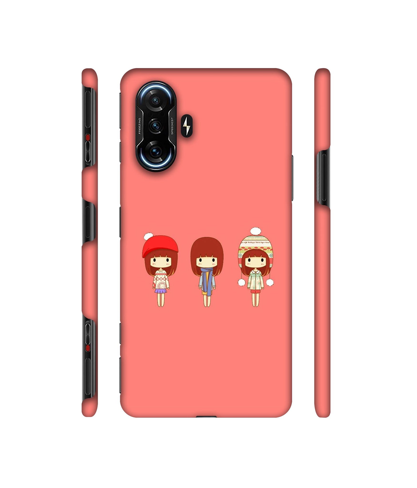 Cute Girls Designer Hard Back Cover for Mi Poco F3 GT
