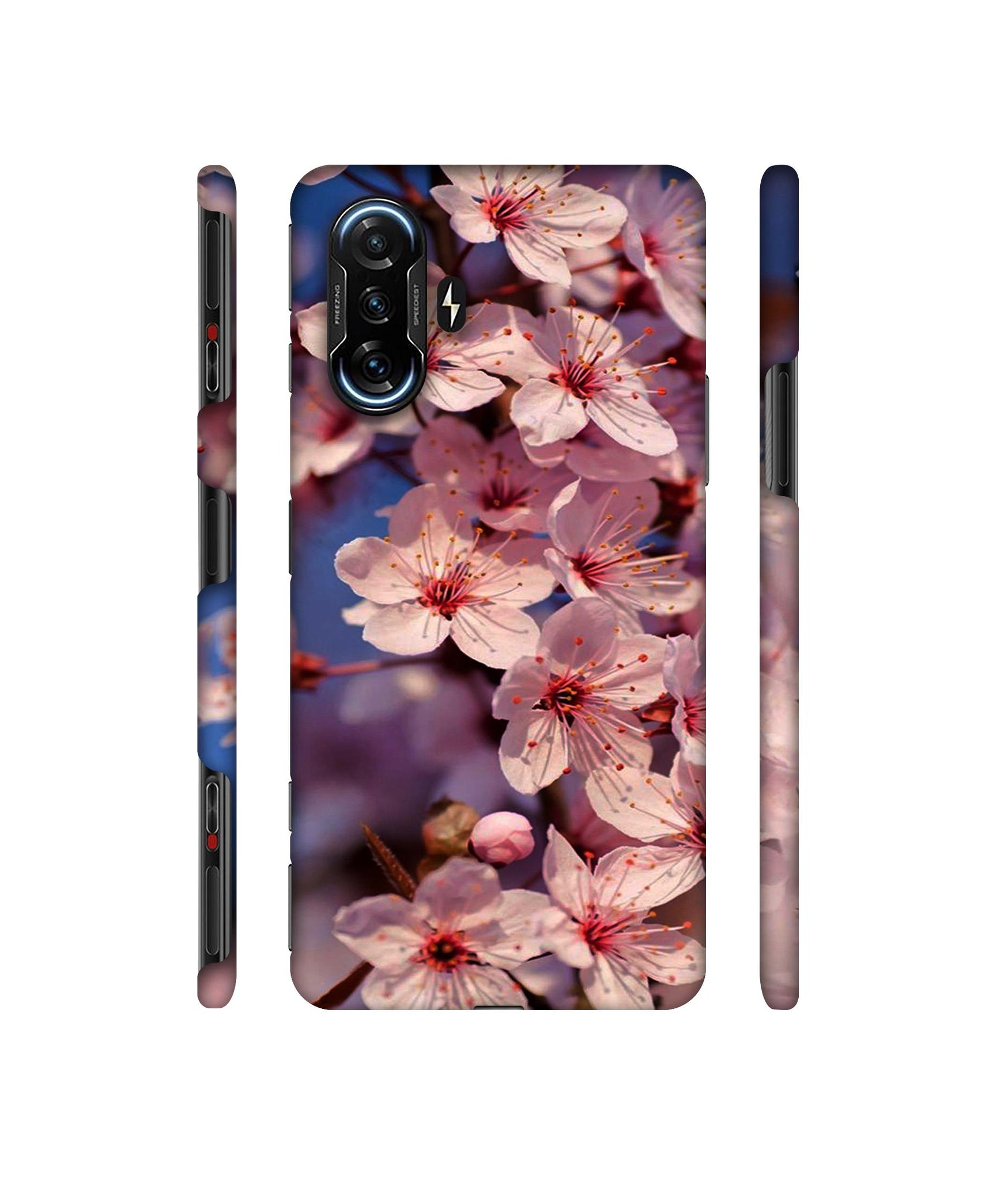 Pink Flowers Pattern Designer Hard Back Cover for Mi Poco F3 GT