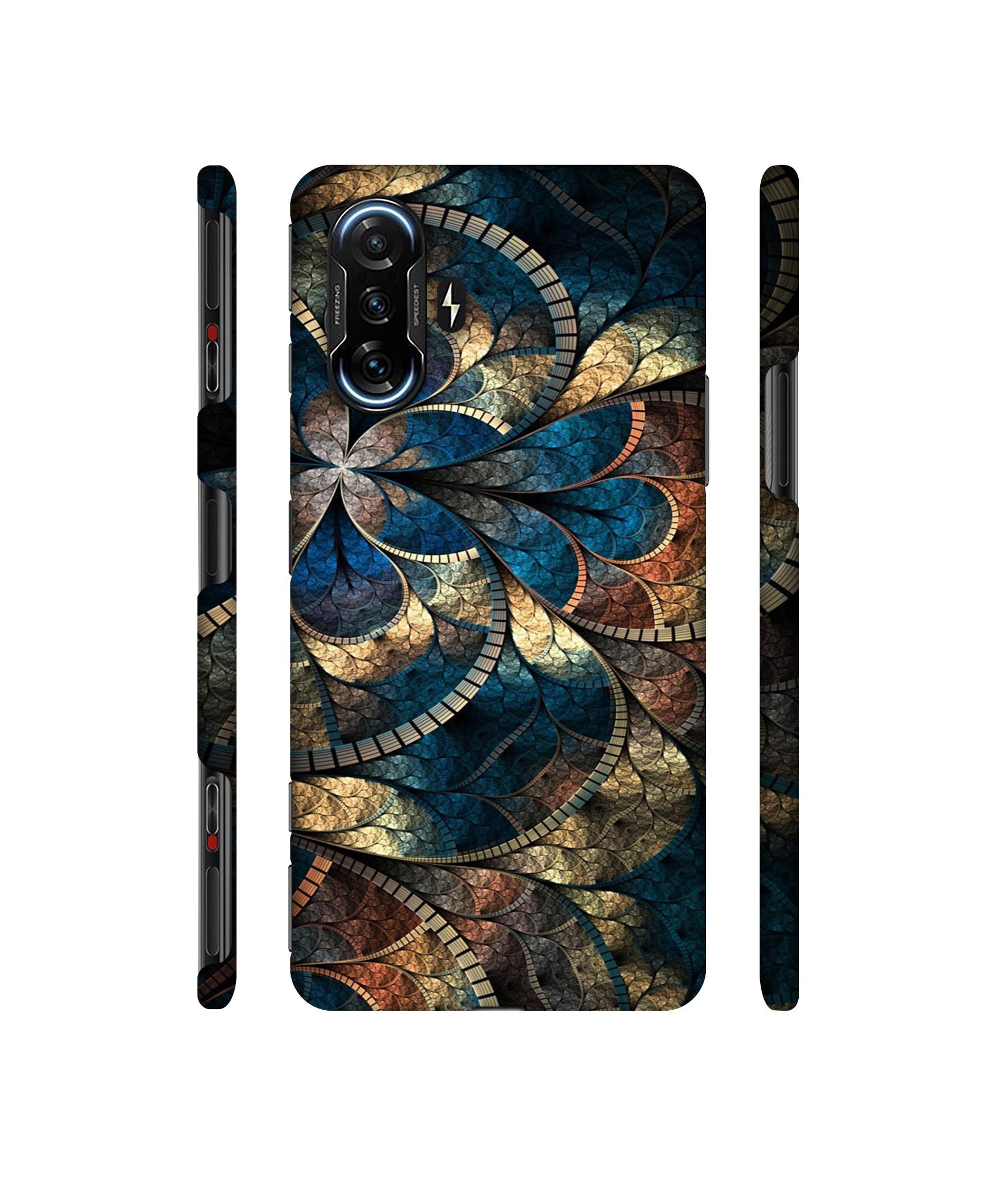 Fractional Pattern Designer Hard Back Cover for Mi Poco F3 GT