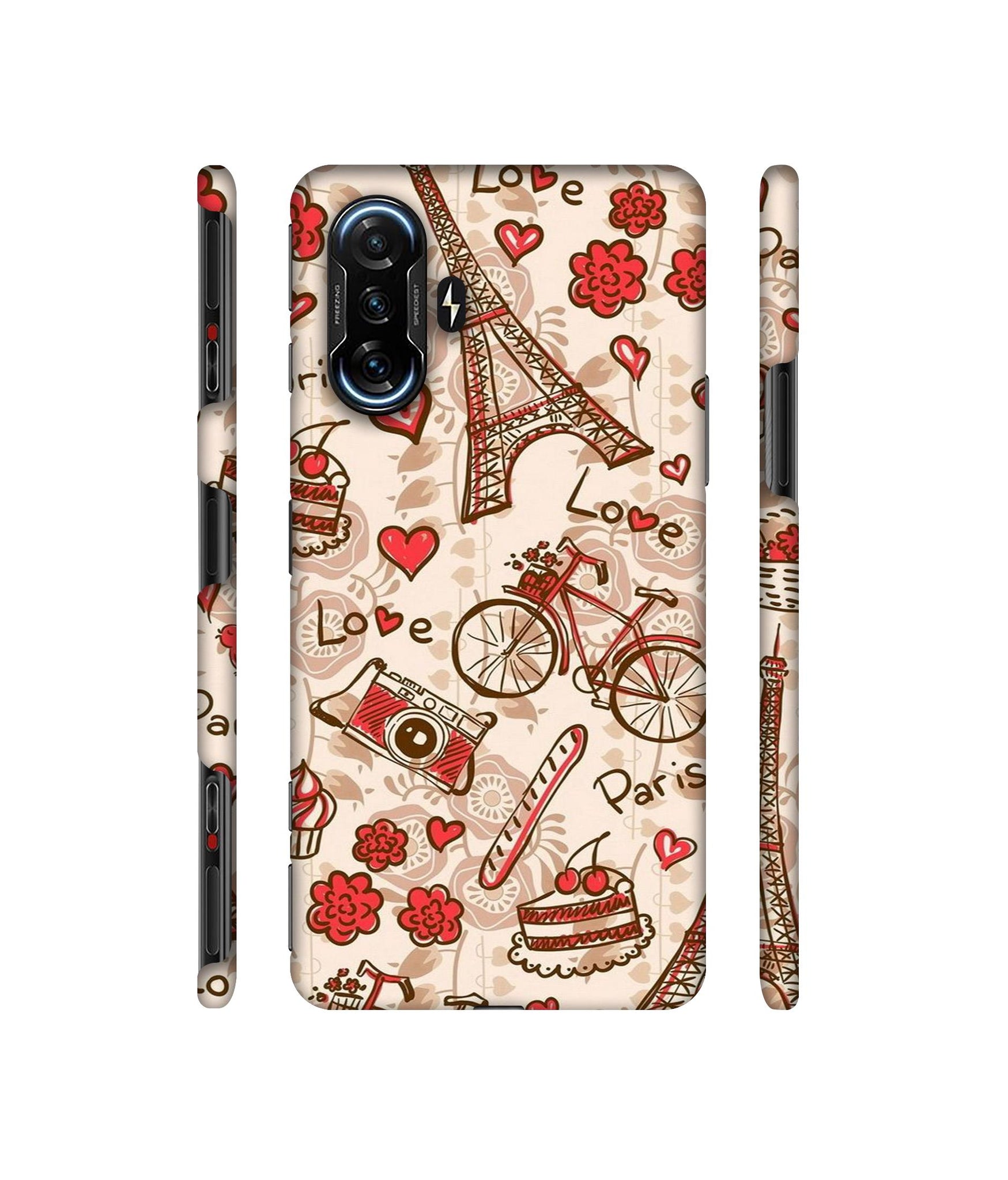 Vintage Paris Designer Hard Back Cover for Mi Poco F3 GT