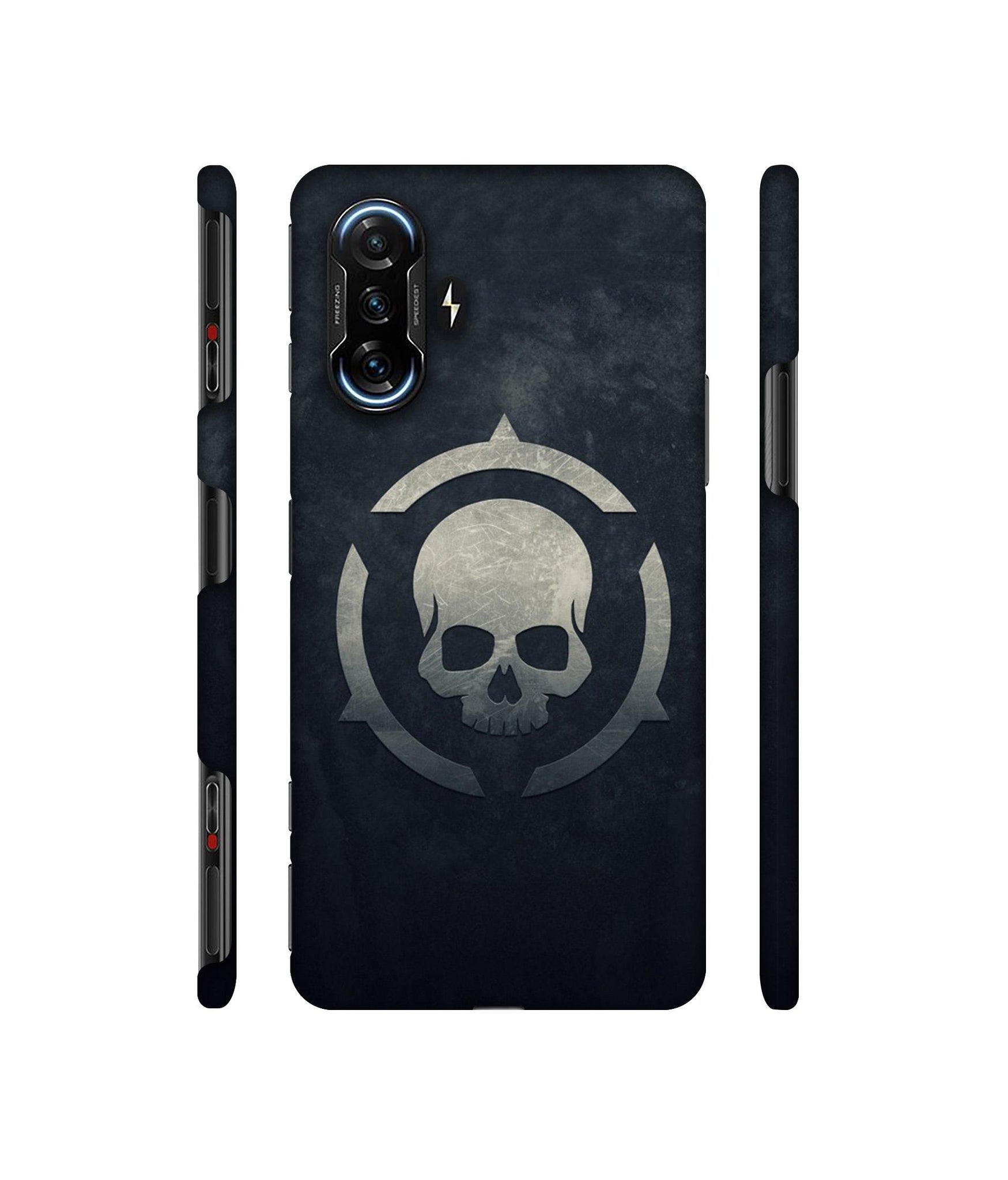 Skull Pattern Print Designer Hard Back Cover for Mi Poco F3 GT
