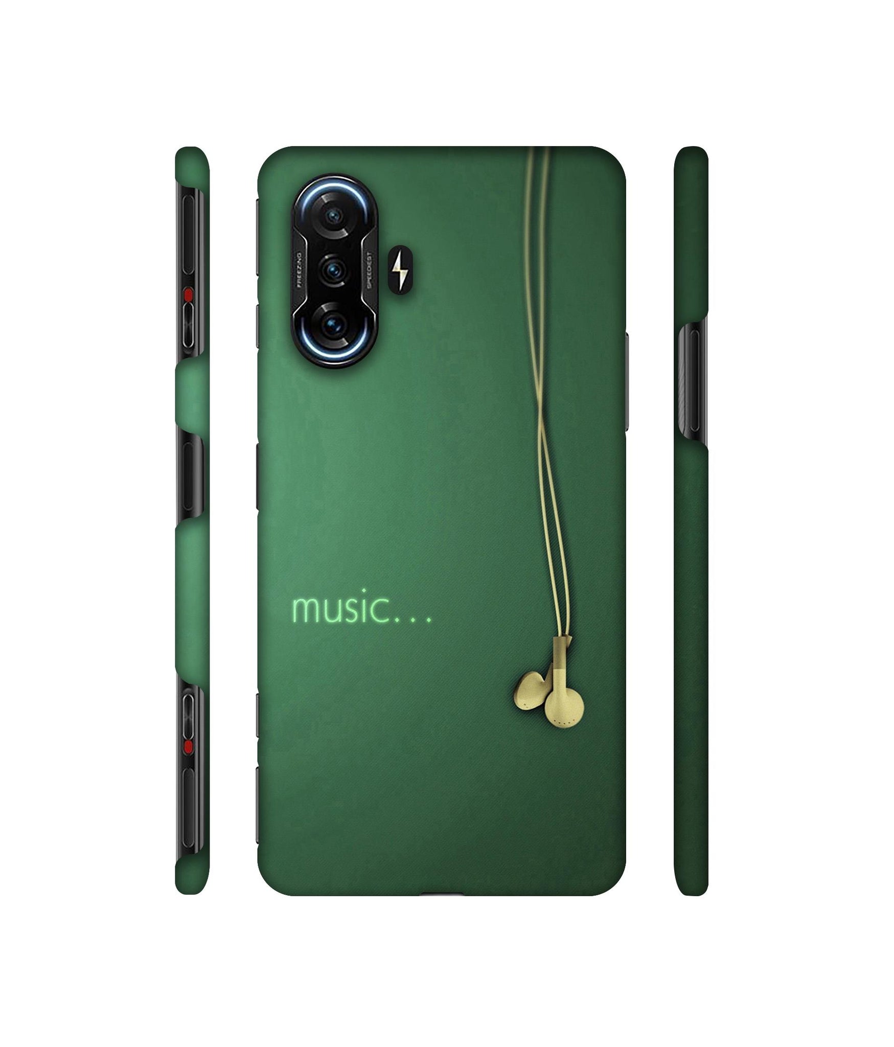 Headphone Music Designer Hard Back Cover for Mi Poco F3 GT