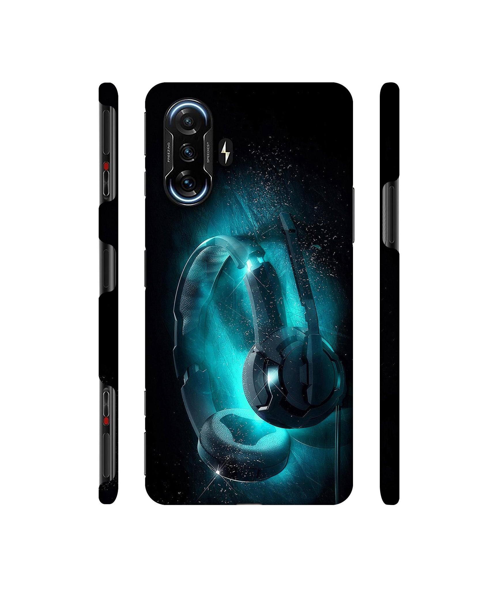 Cool Headphone Designer Hard Back Cover for Mi Poco F3 GT