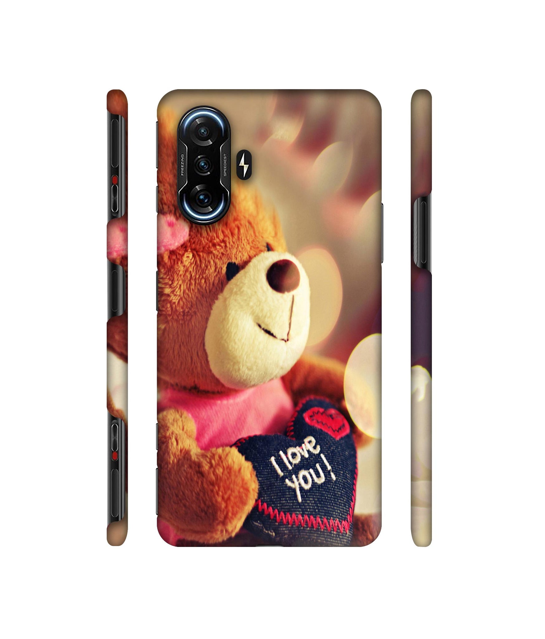 Teddy Bear Designer Hard Back Cover for Mi Poco F3 GT