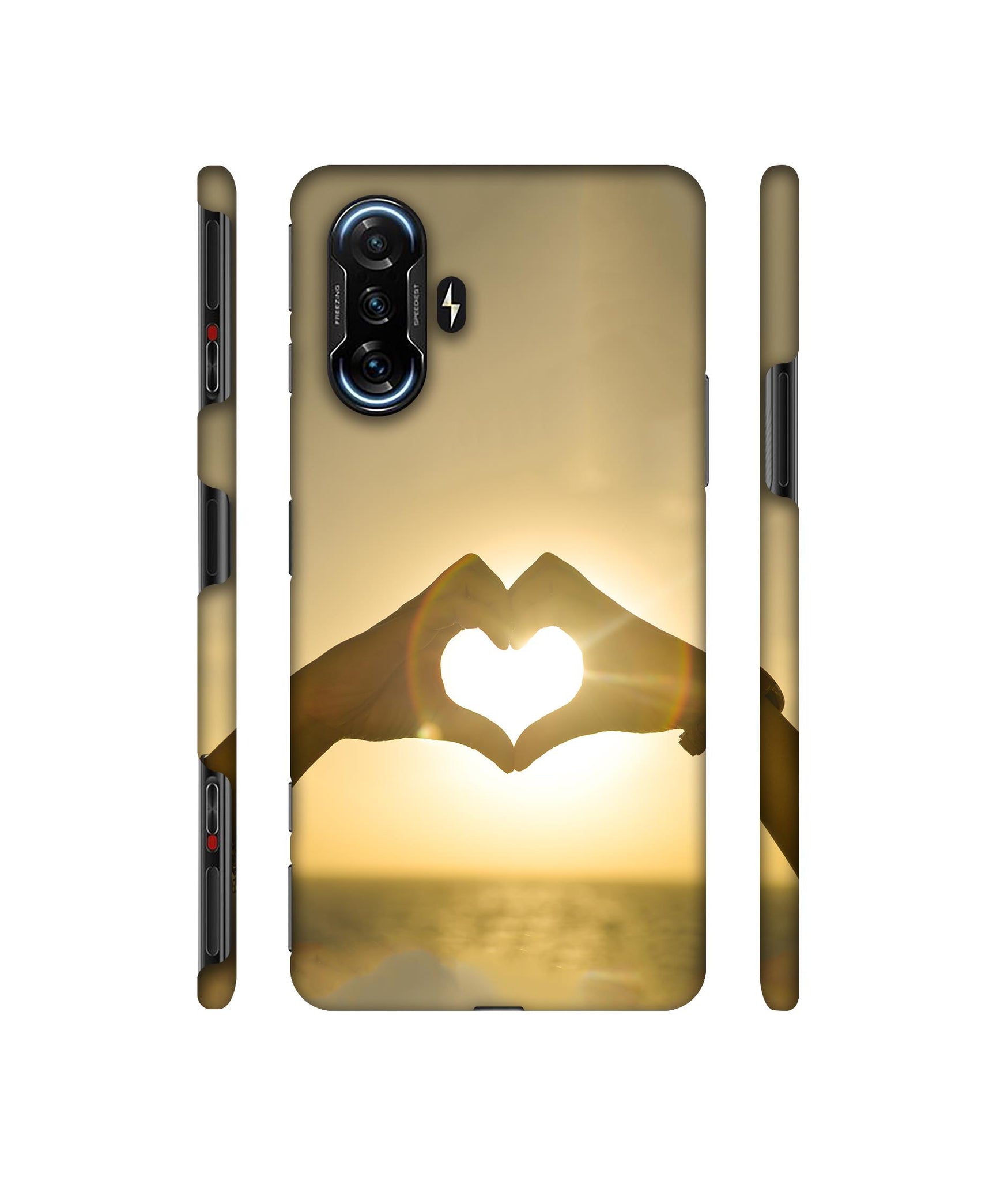 Heart in Hand Shape Designer Hard Back Cover for Mi Poco F3 GT