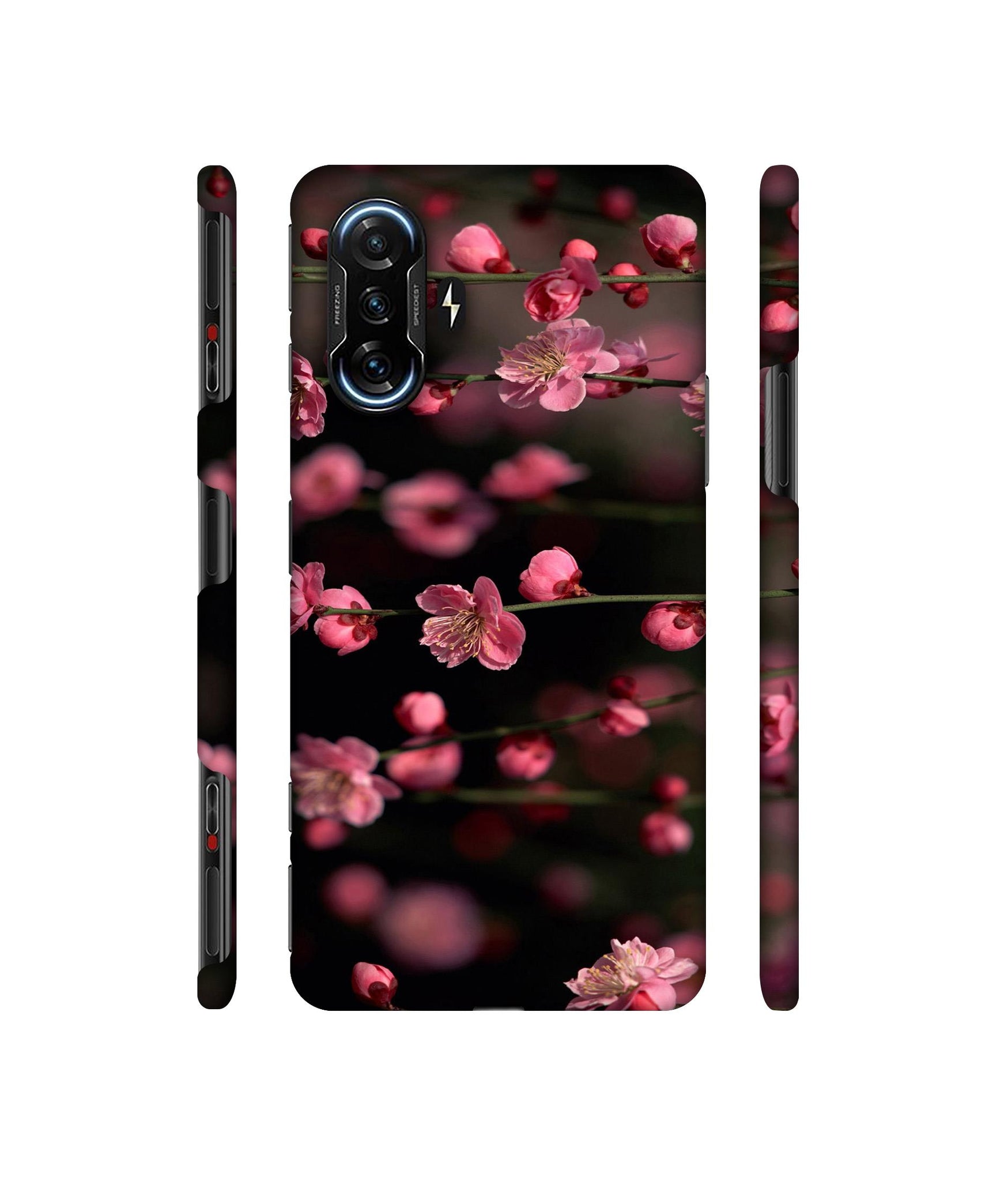 Pink Flowers Designer Hard Back Cover for Mi Poco F3 GT