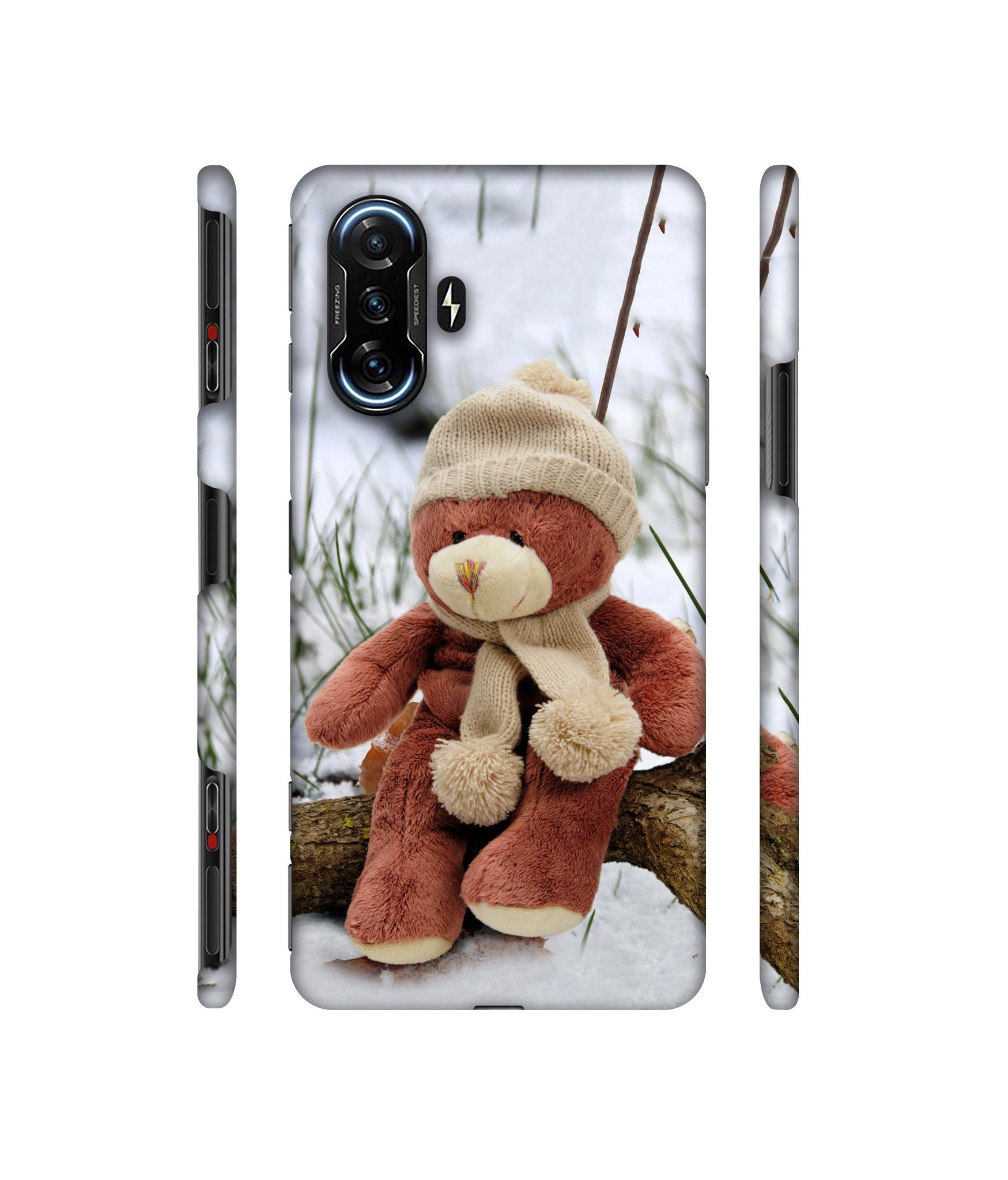 Woolen Bear Designer Hard Back Cover for Mi Poco F3 GT