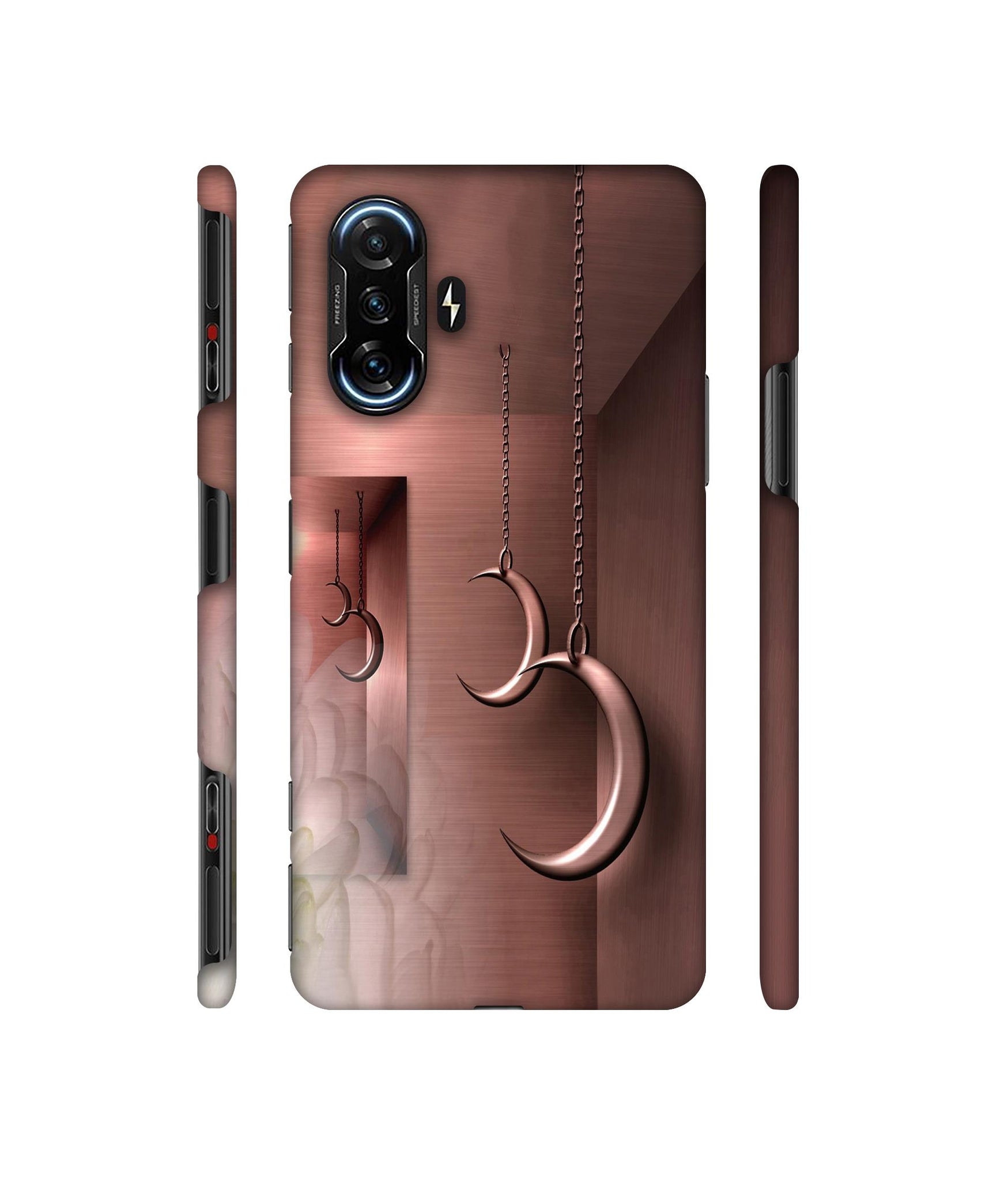 Flower Metal Designer Hard Back Cover for Mi Poco F3 GT