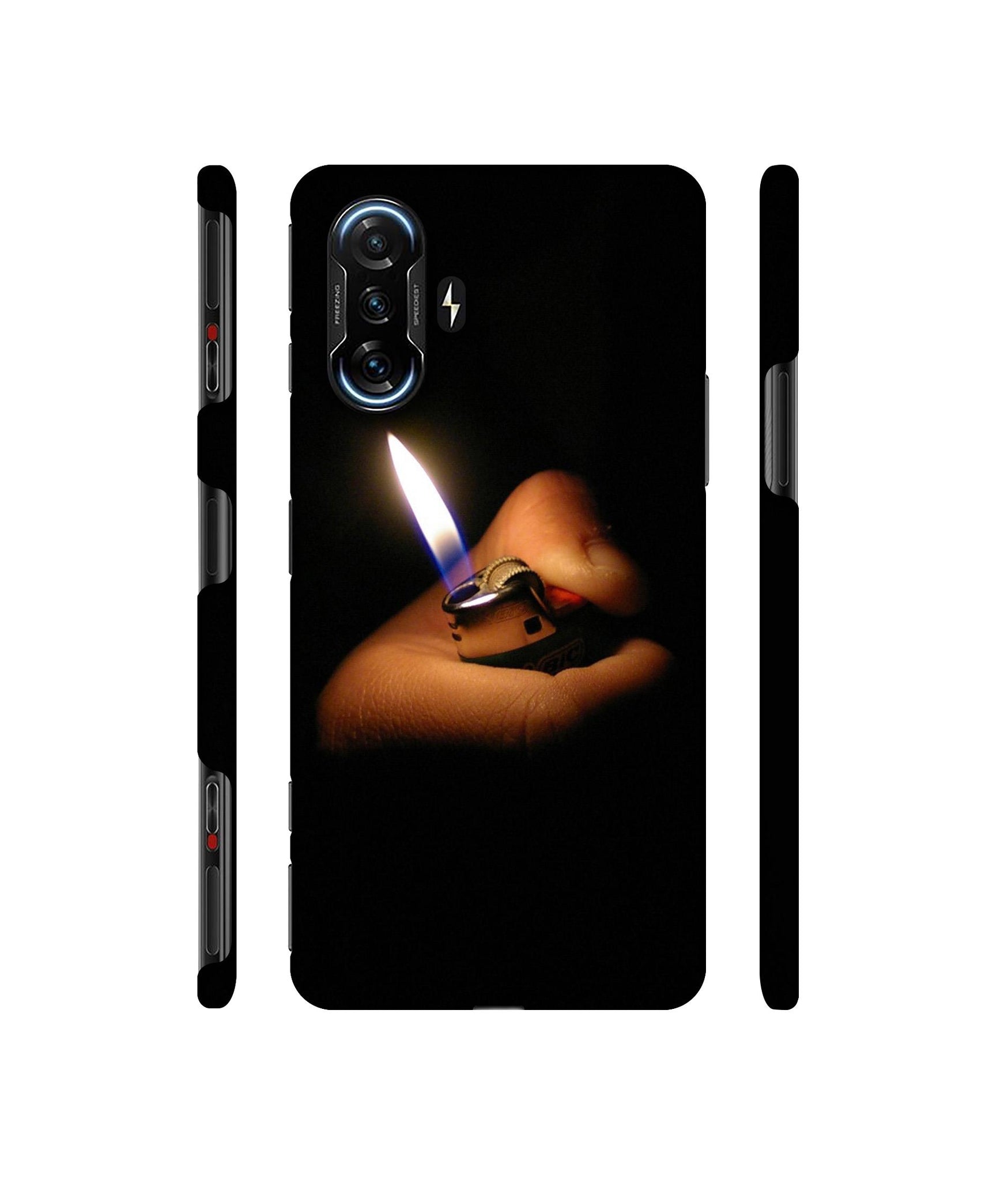 Lighter Flames Designer Hard Back Cover for Mi Poco F3 GT