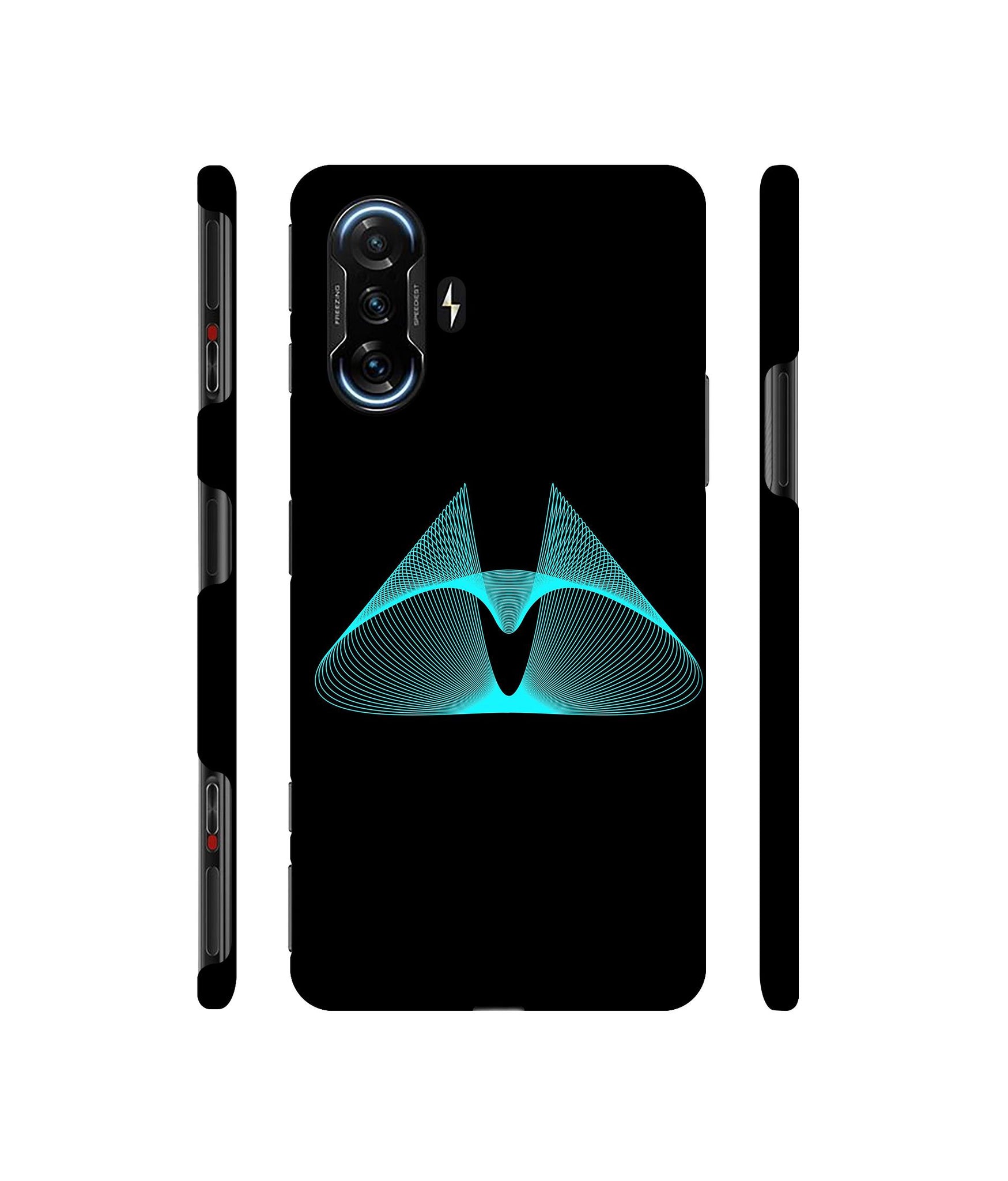 Mesh Shape Glitter Designer Hard Back Cover for Mi Poco F3 GT