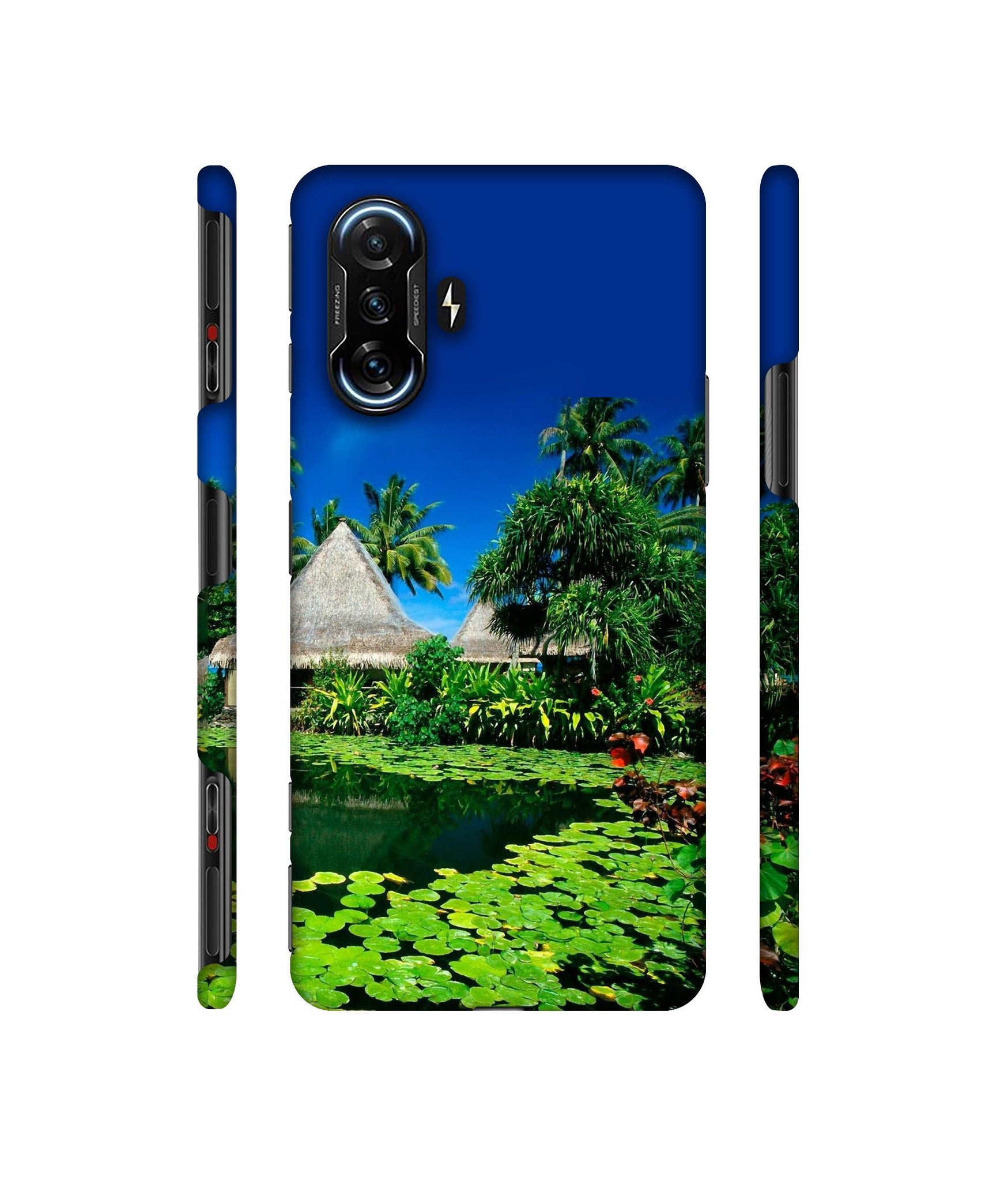 Tropics Water Designer Hard Back Cover for Mi Poco F3 GT