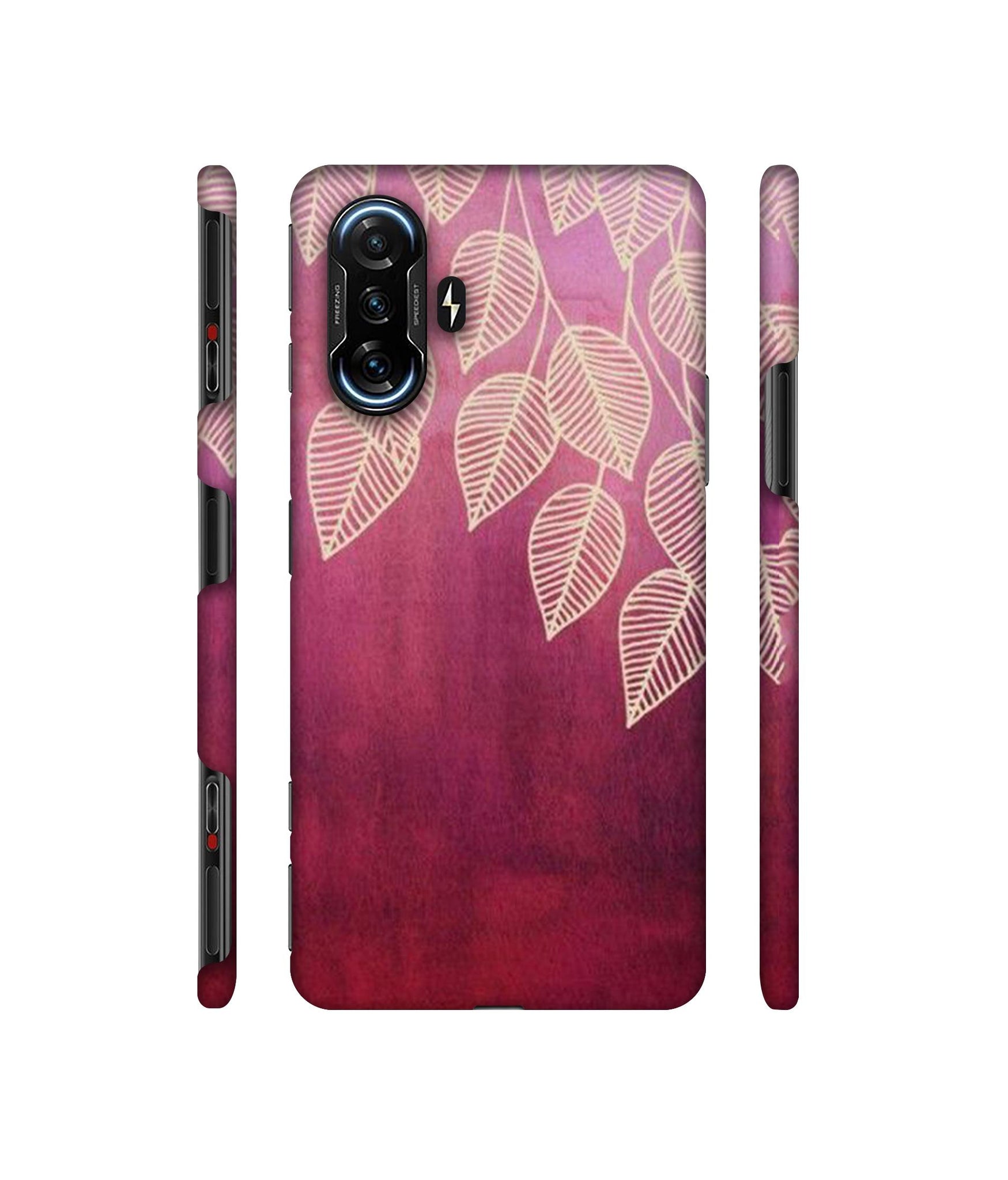 Leaf Pattern Designer Hard Back Cover for Mi Poco F3 GT