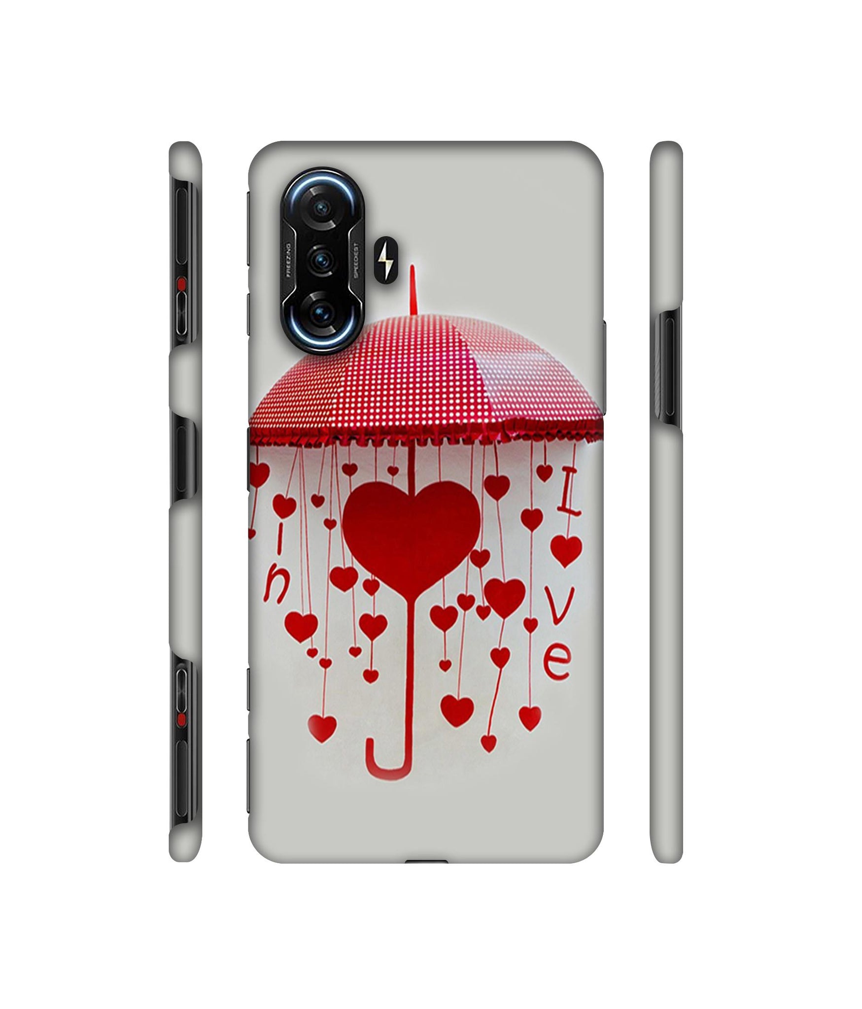 Love Heart Designer Hard Back Cover for Mi Poco F3 GT