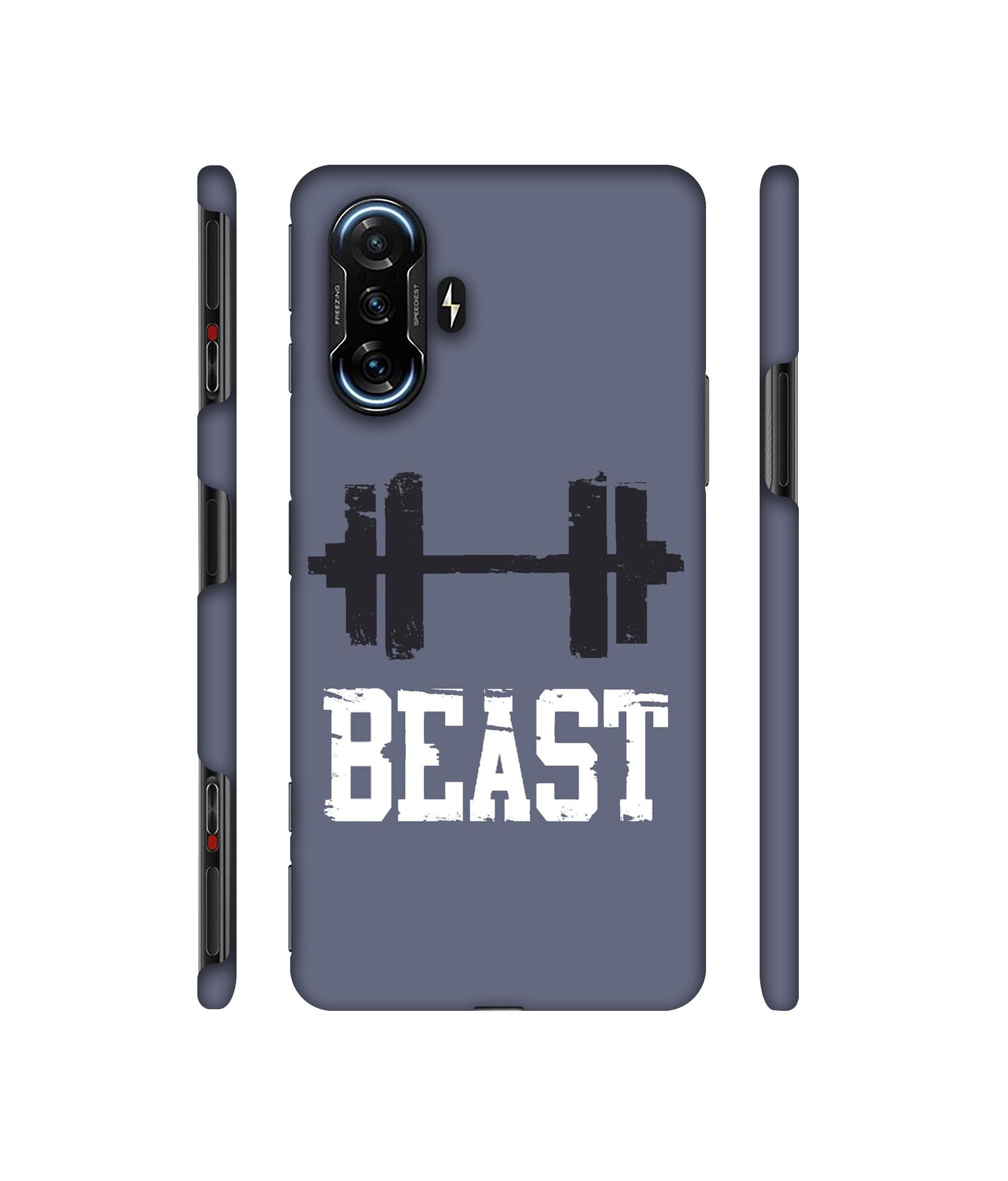 Beast Gym Designer Hard Back Cover for Mi Poco F3 GT