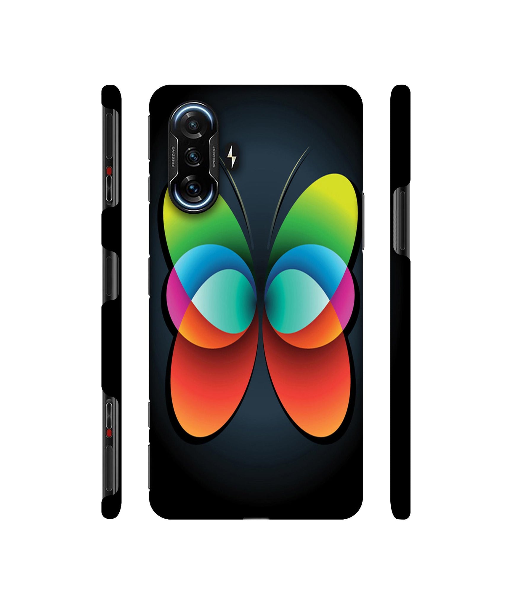 Colourfull Butterfly Designer Hard Back Cover for Mi Poco F3 GT
