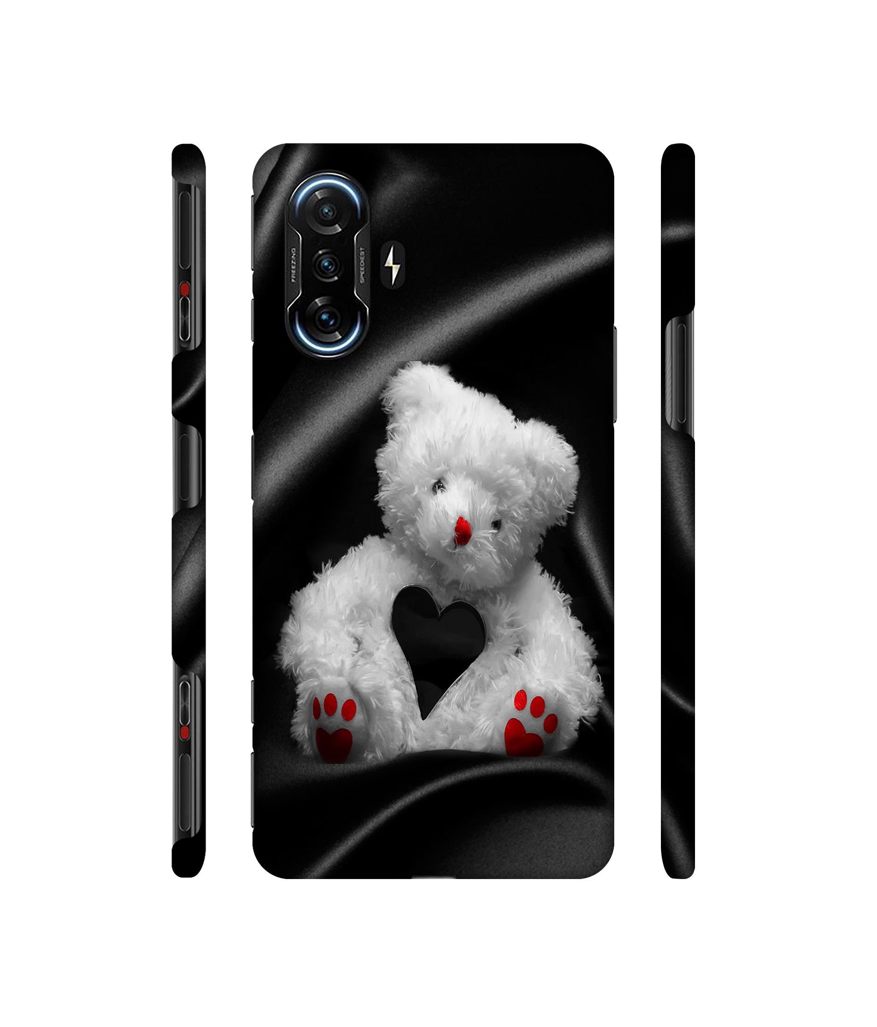 White Teddy Bear Designer Hard Back Cover for Mi Poco F3 GT